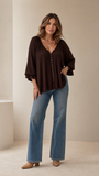 Florence Blouse | Chocolate - Saffron Road