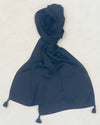 Skinny Scarf | Satin | Black