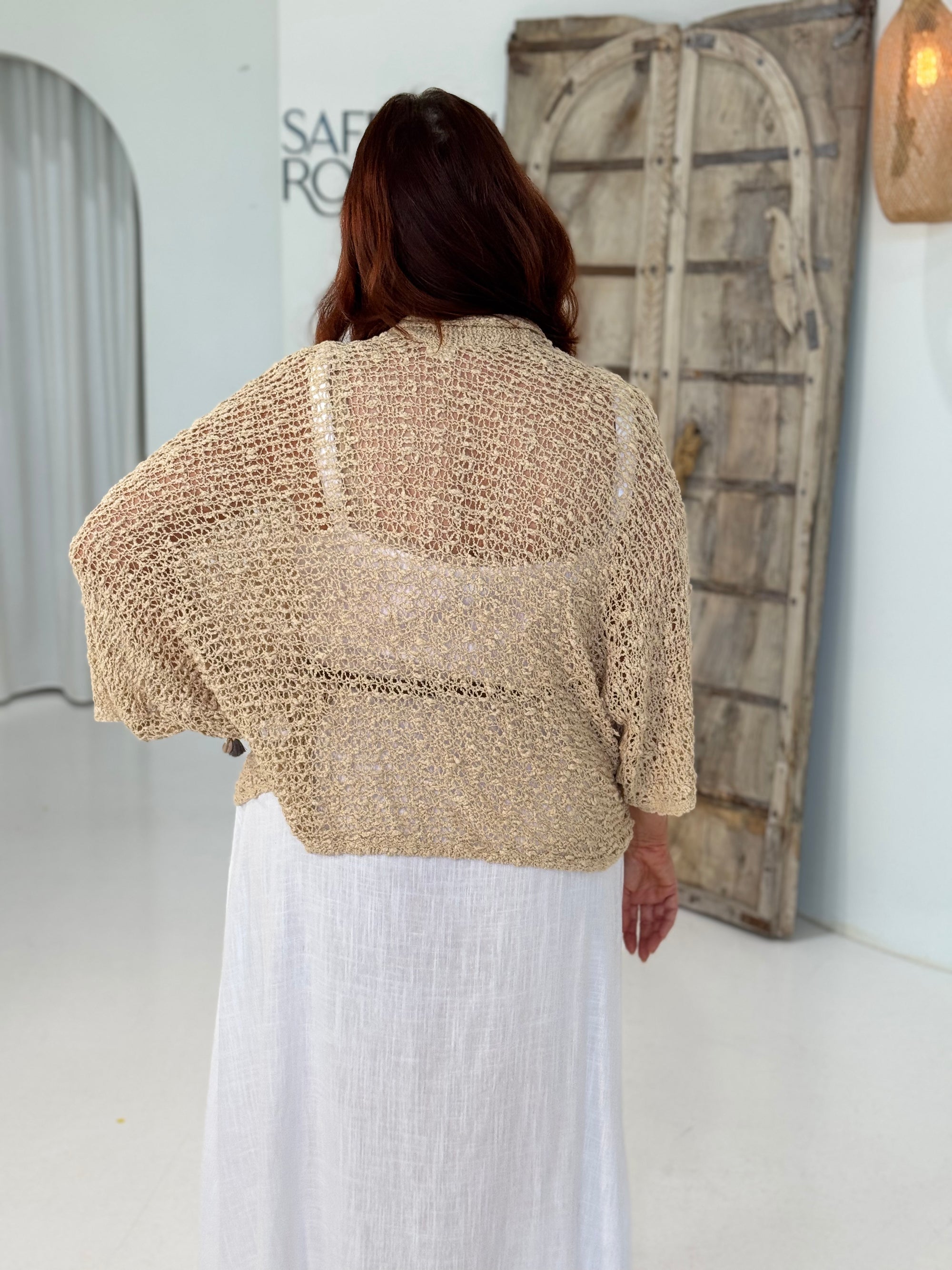 Shrug Knit | Natural - Saffron Road