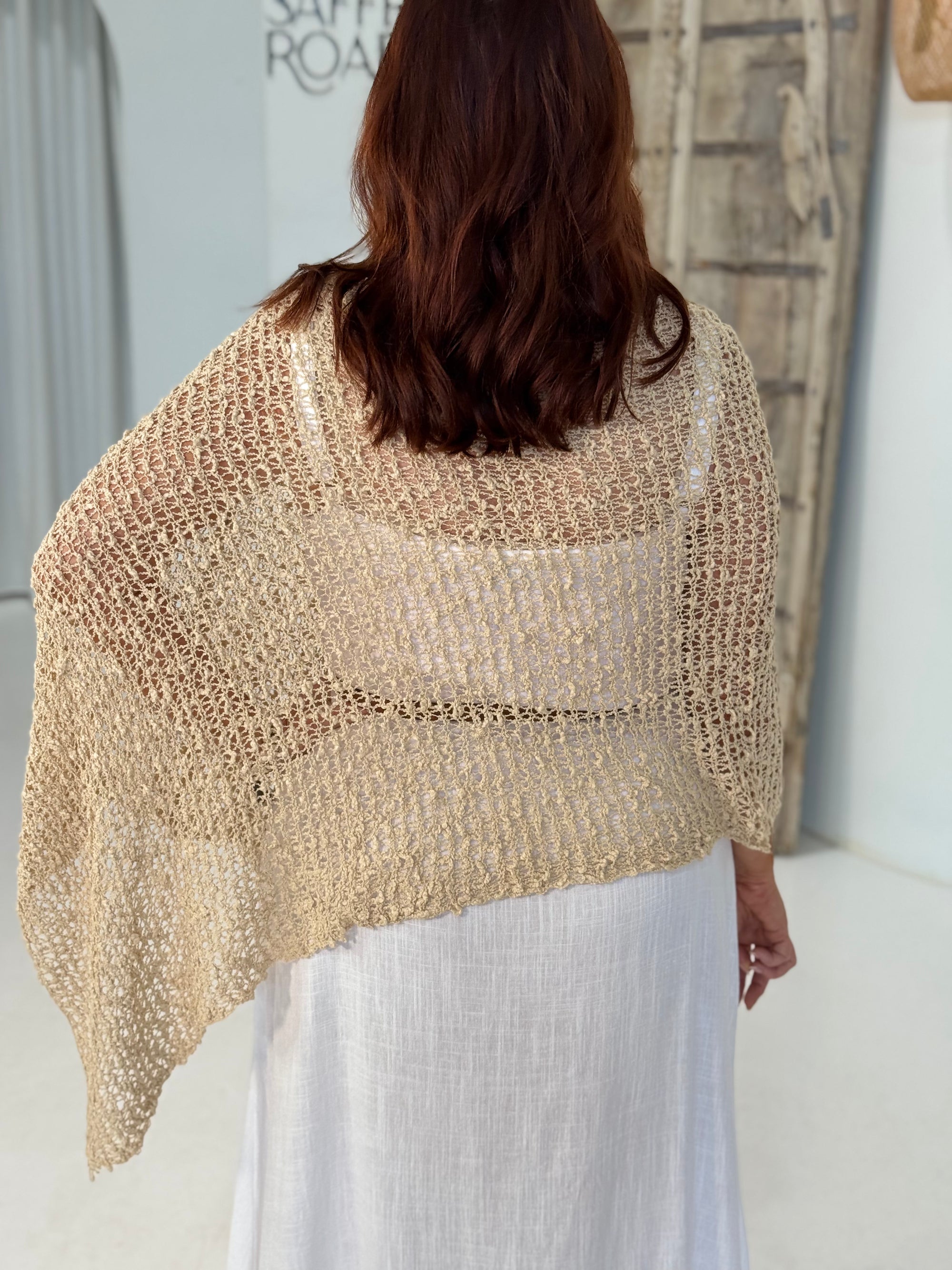 Poncho Knit | Natural - Saffron Road