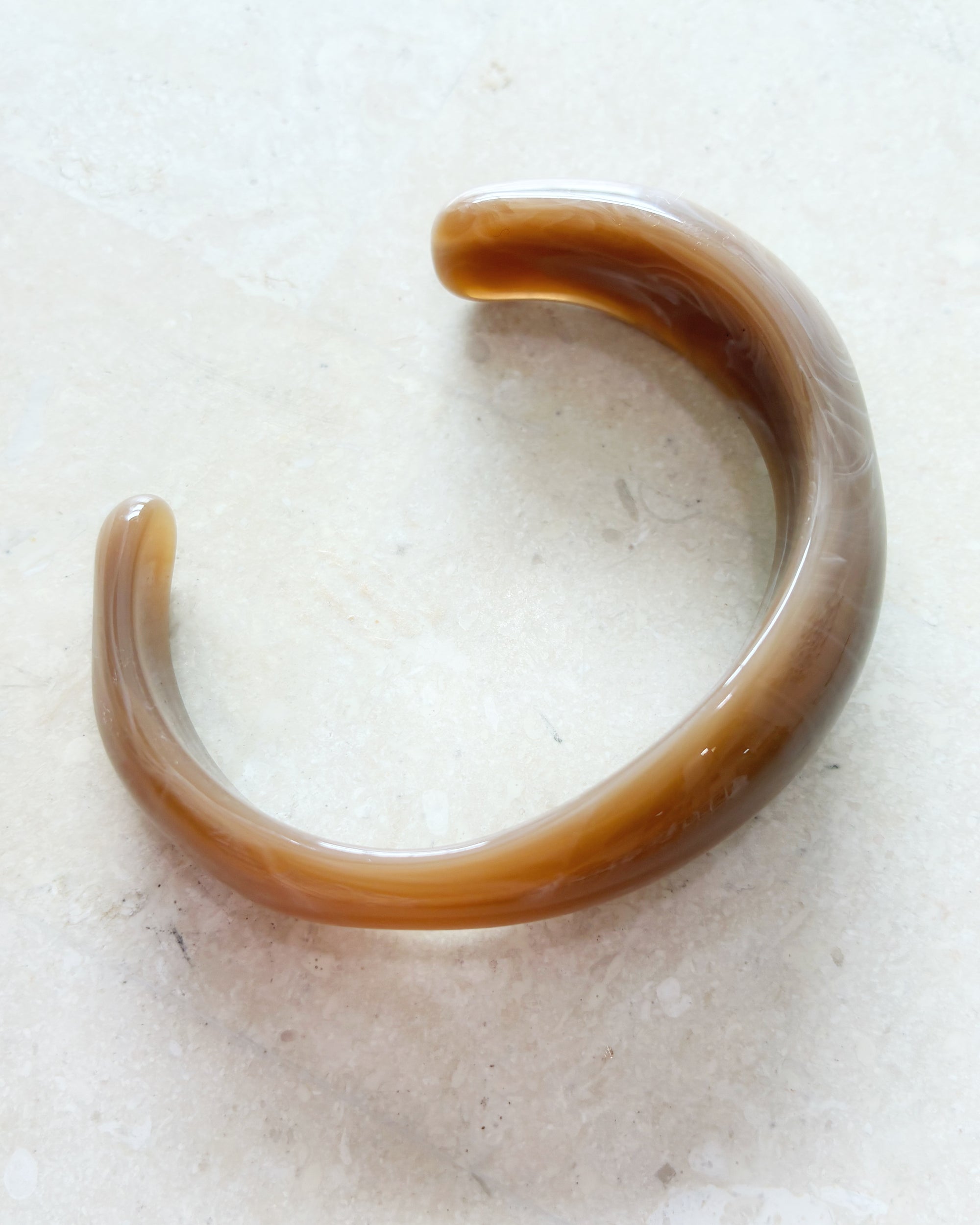 Resin Bangle 2 | Toffee Curves - Saffron Road
