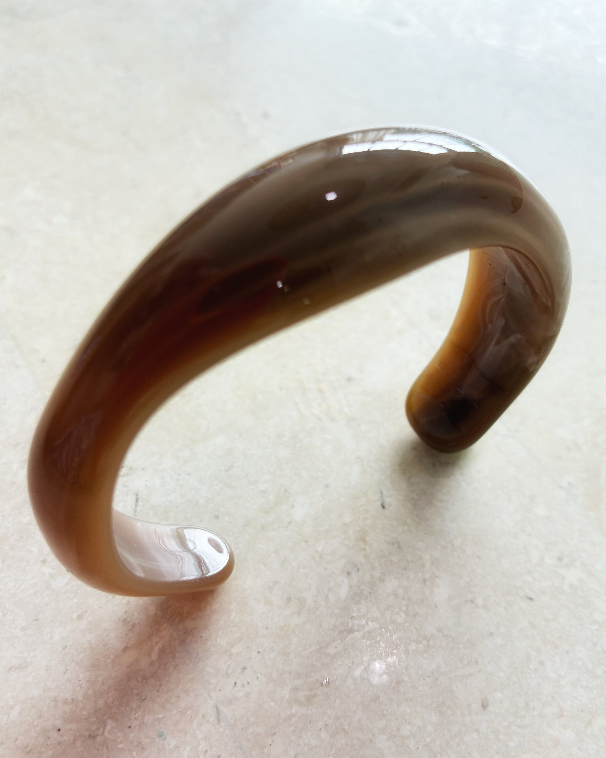 Resin Bangle 2 | Toffee Curves - Saffron Road