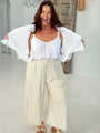 Island Pant | Natural | Linen Viscose - Saffron Road