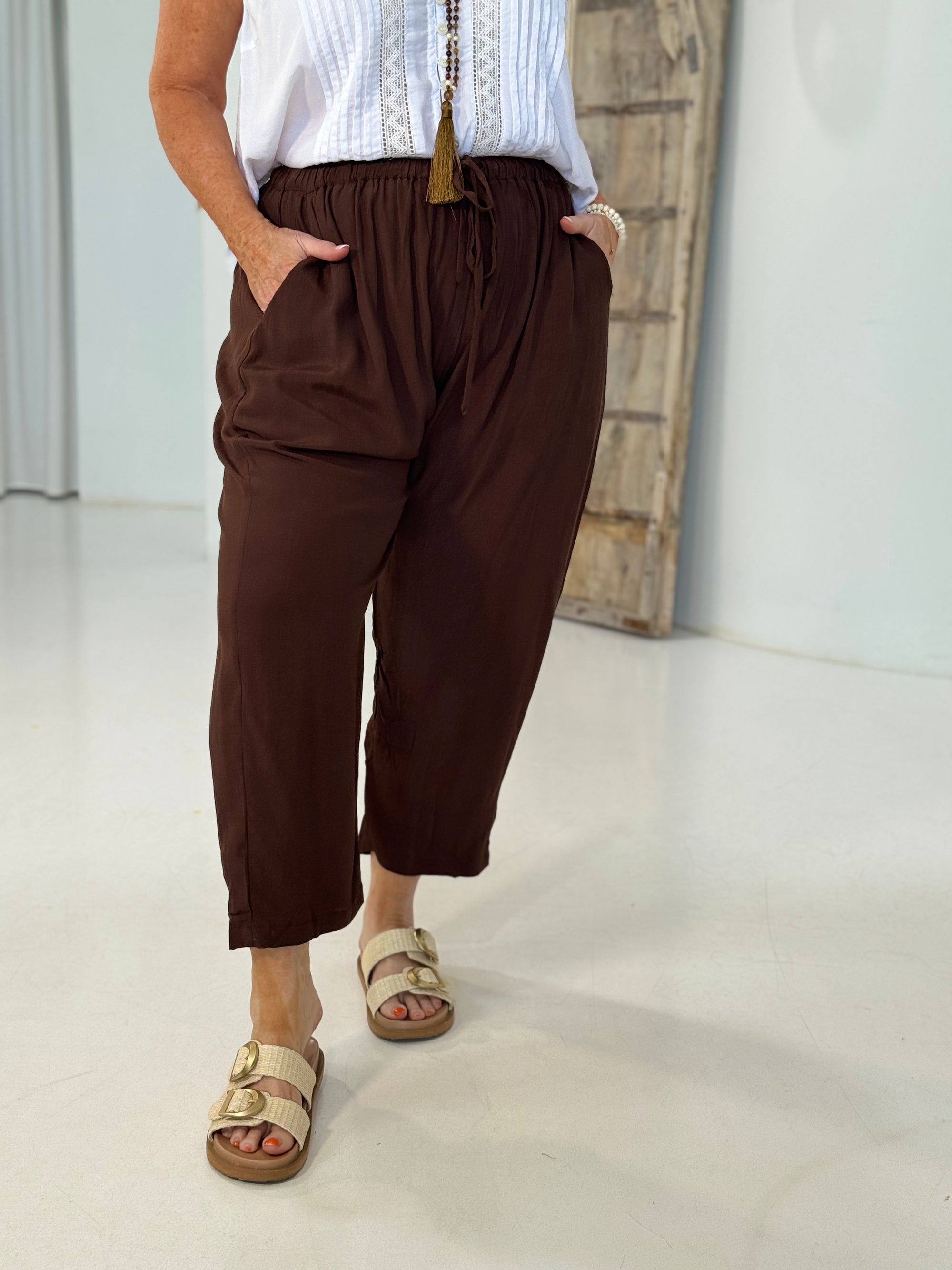 Slouch Pant | Choc Fujet - Saffron Road