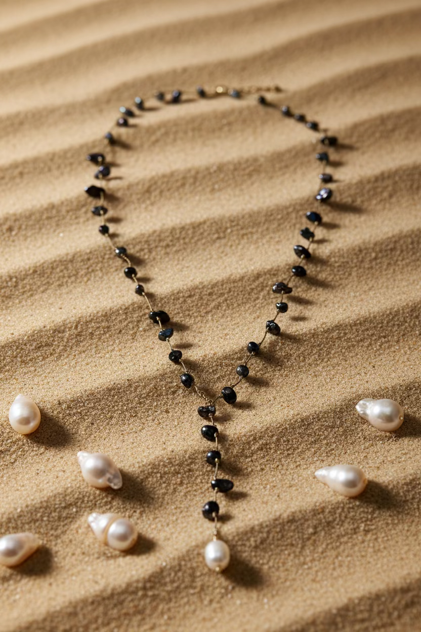 Necklace 19 | LONG - Freshwater Baroque Pearls - Saffron Road