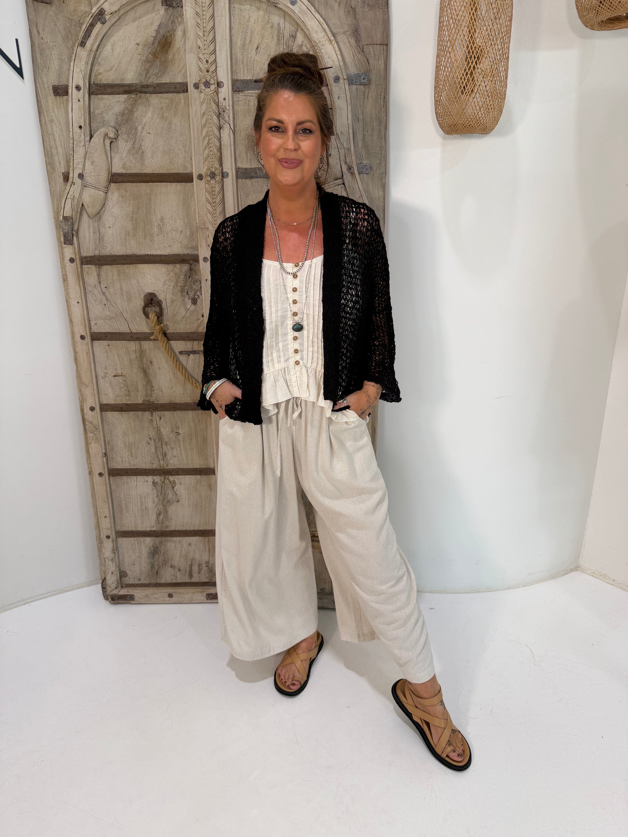 Shrug Knit | Black - Saffron Road