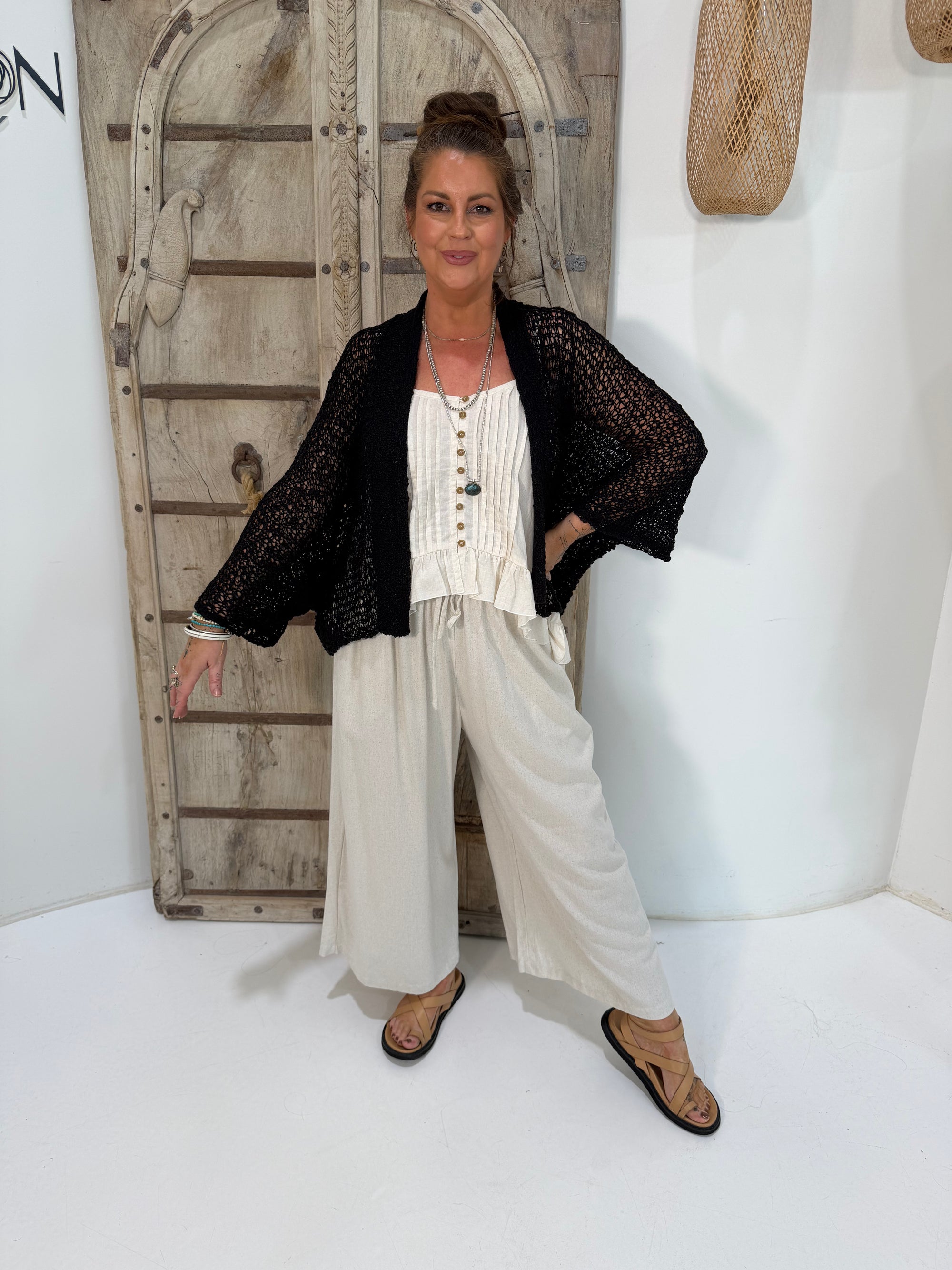 Shrug Knit | Black - Saffron Road