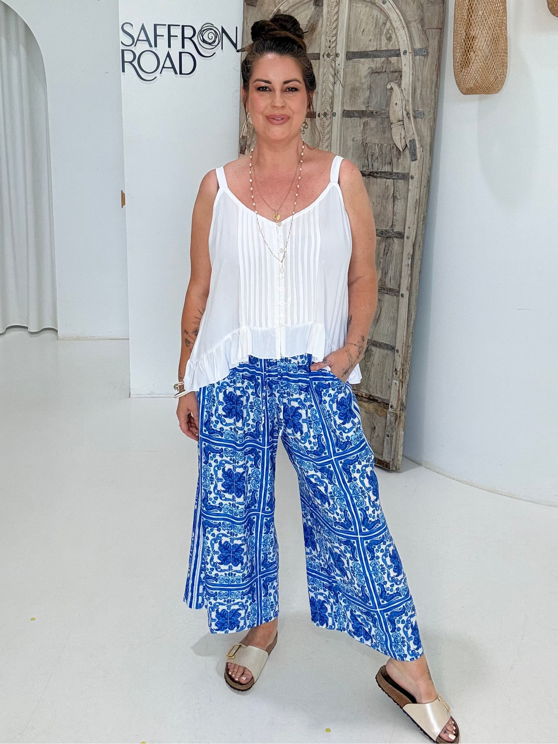 Island Pant | Amalfi Blue - Saffron Road