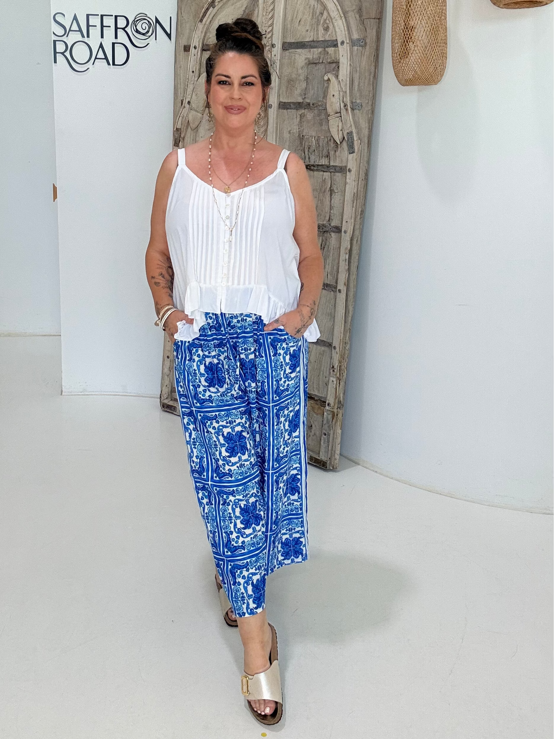 Island Pant | Amalfi Blue - Saffron Road