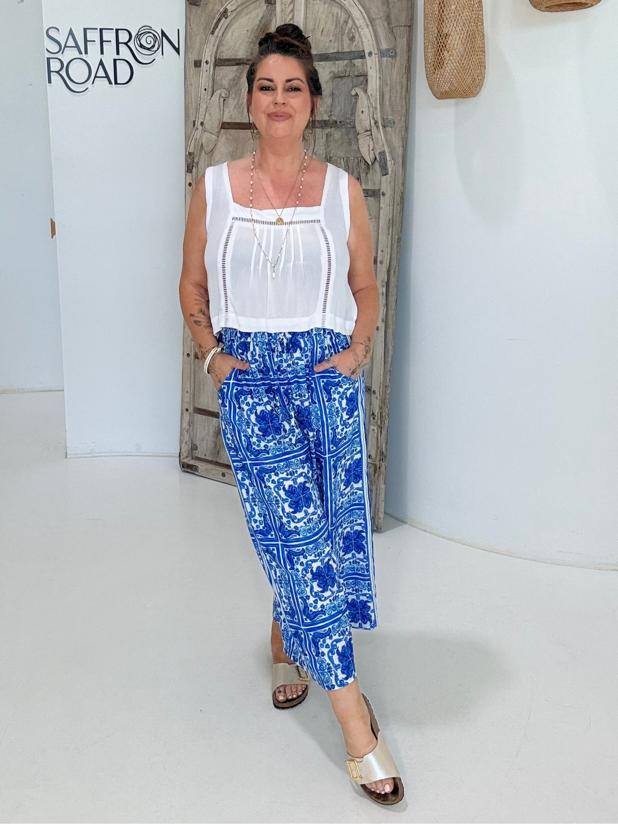 Island Pant | Amalfi Blue - Saffron Road