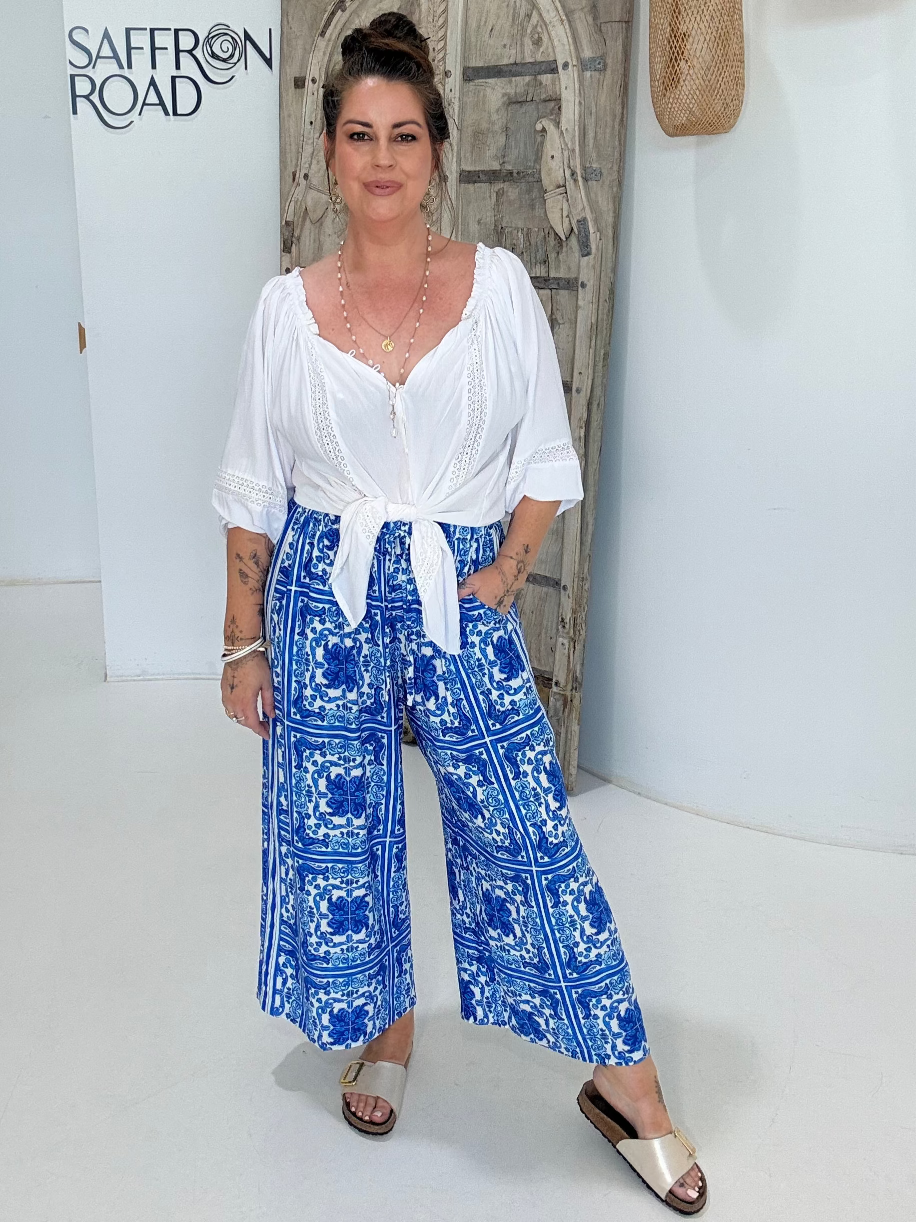 Island Pant | Amalfi Blue - Saffron Road