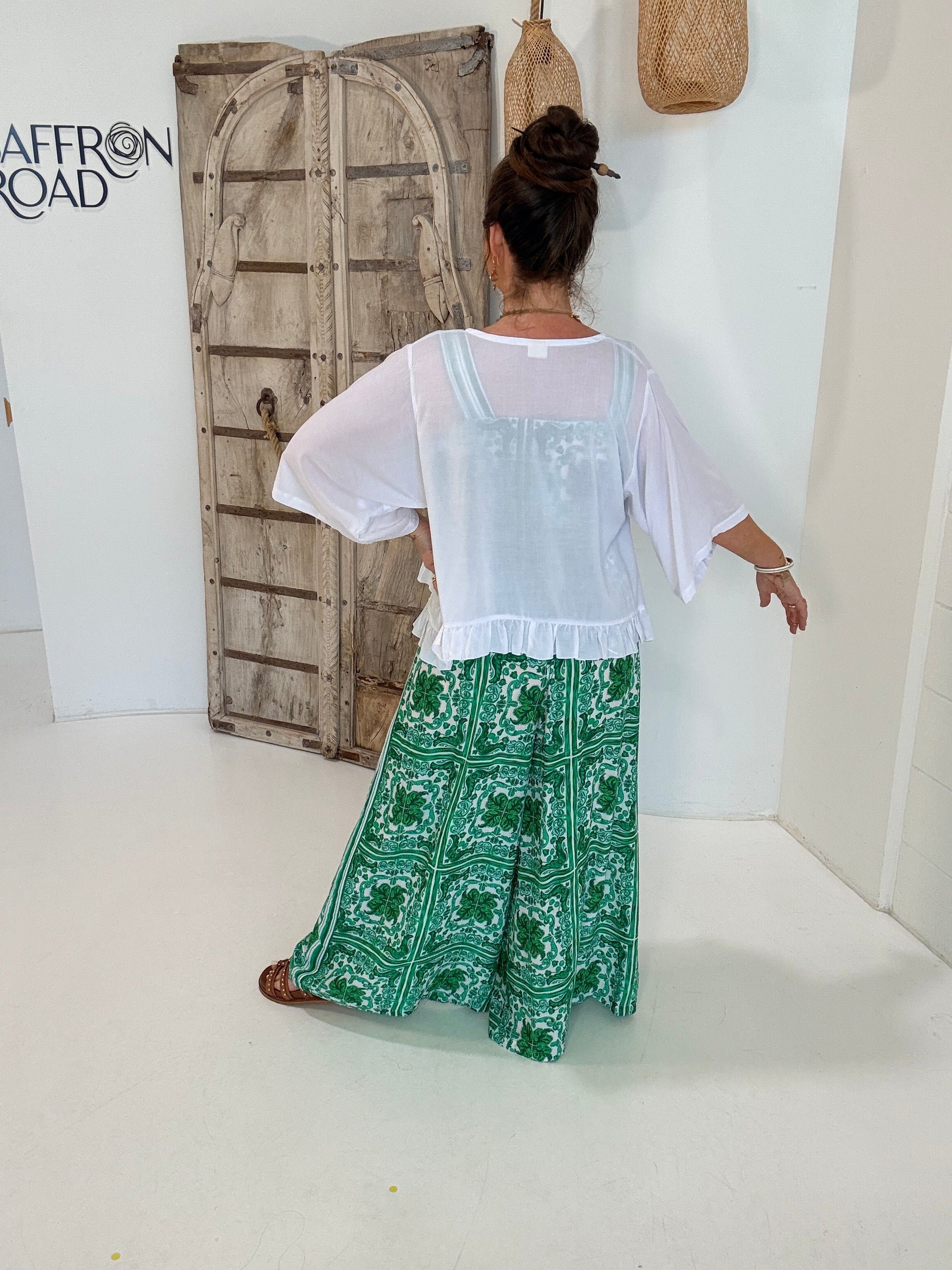 Lily Rose with 3/4 Sleeve | White - Saffron Road