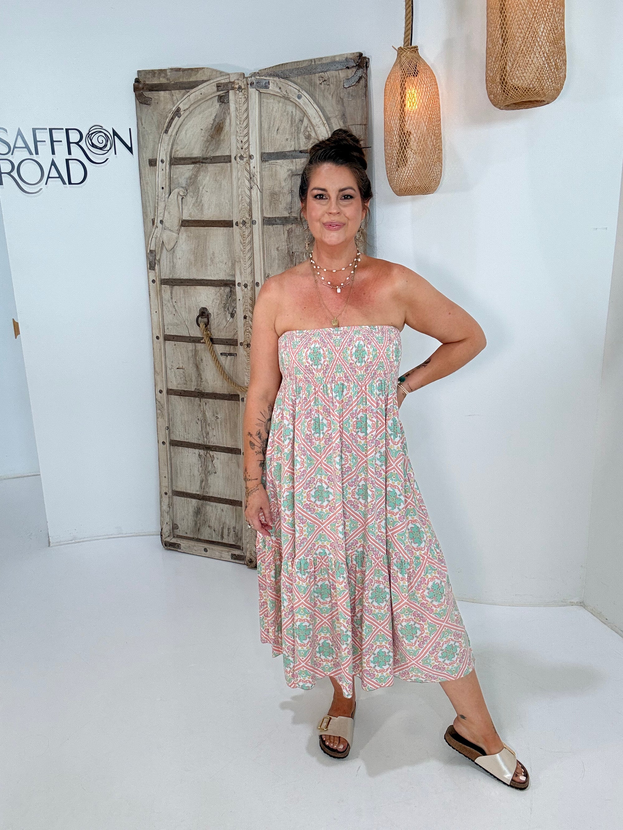 2 in 1 Skirt | Peach Tile - Saffron Road