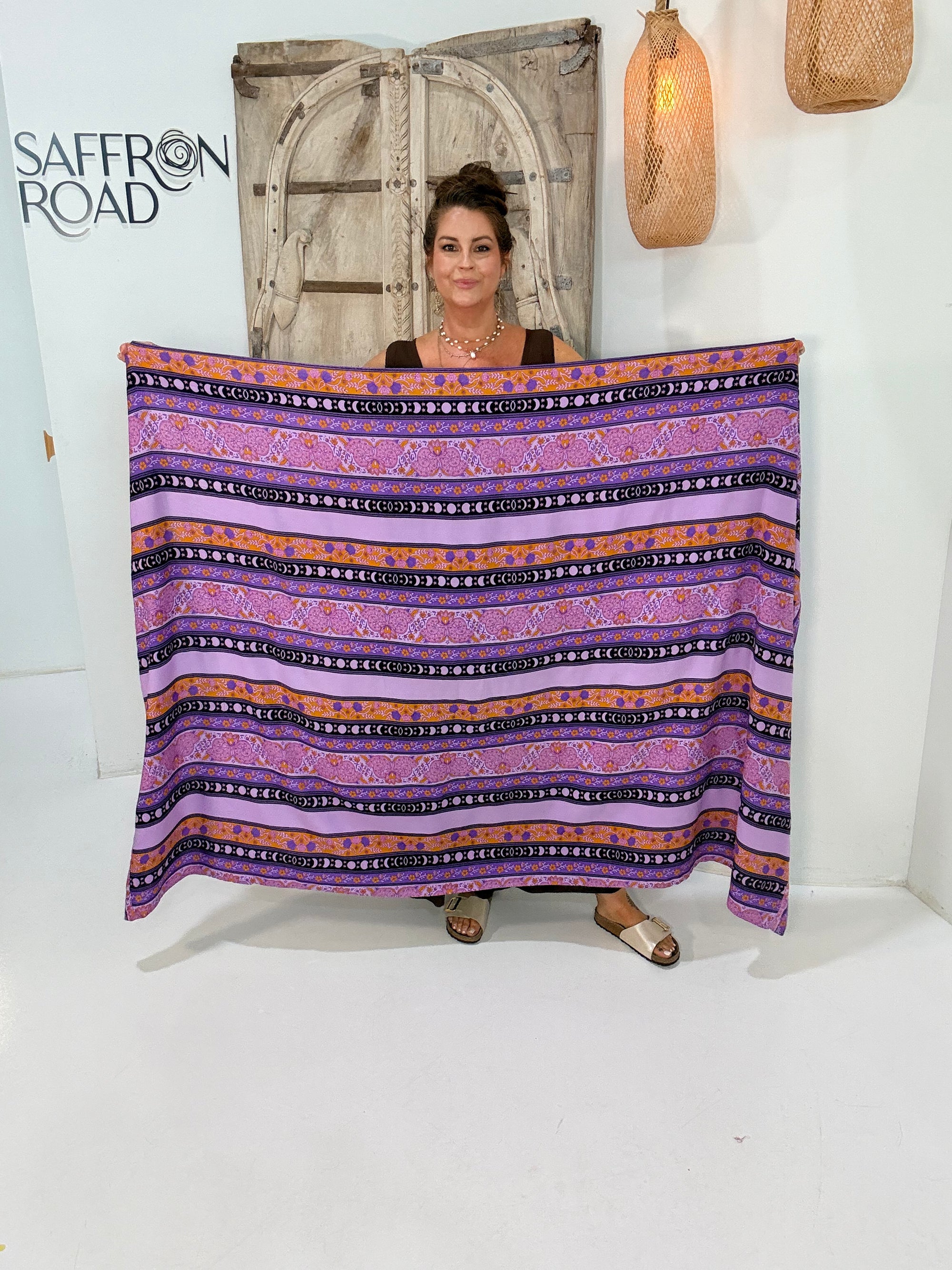 Travel Wrap | Purple Moon Circle - Saffron Road