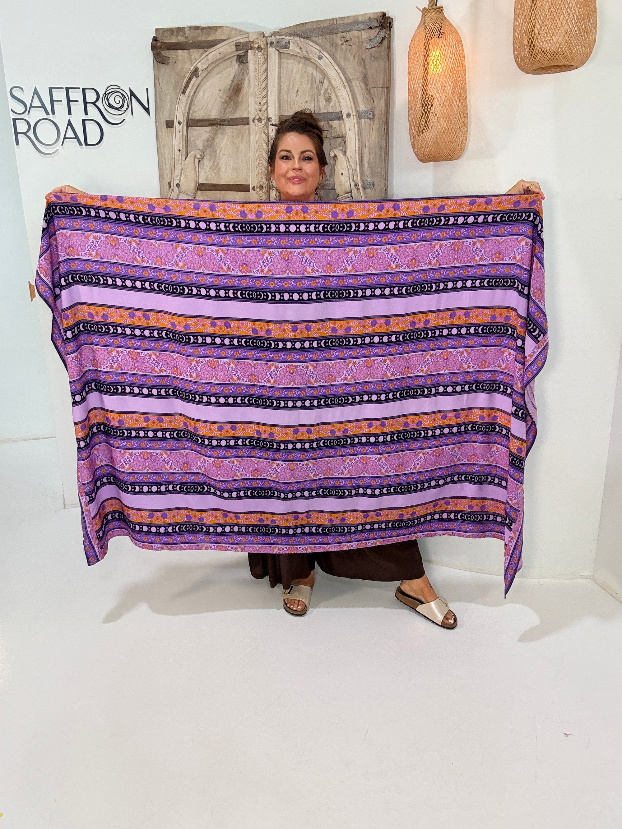 Travel Wrap | Purple Moon Circle - Saffron Road