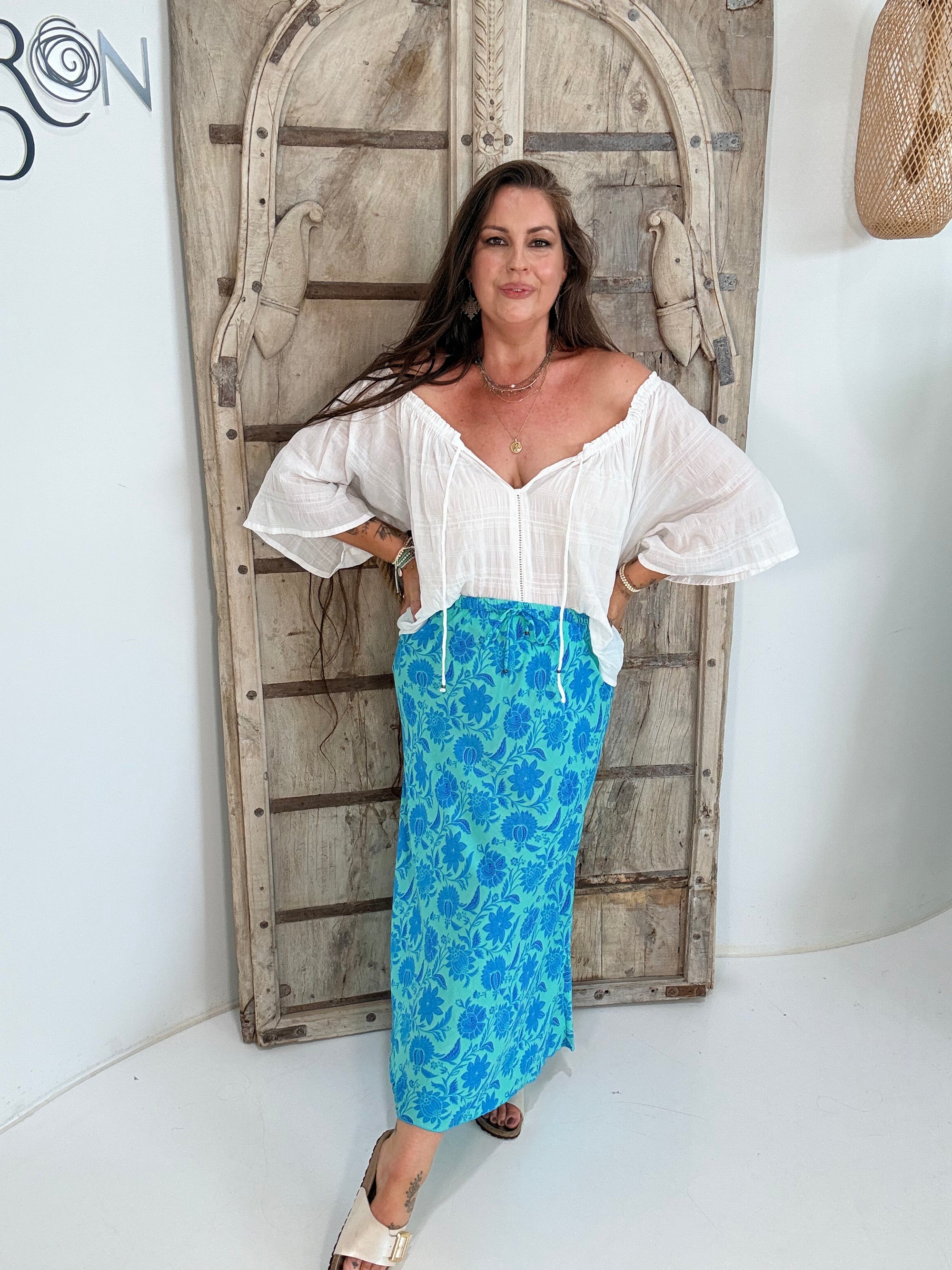 Violet Skirt | Marine Mosaic - Saffron Road