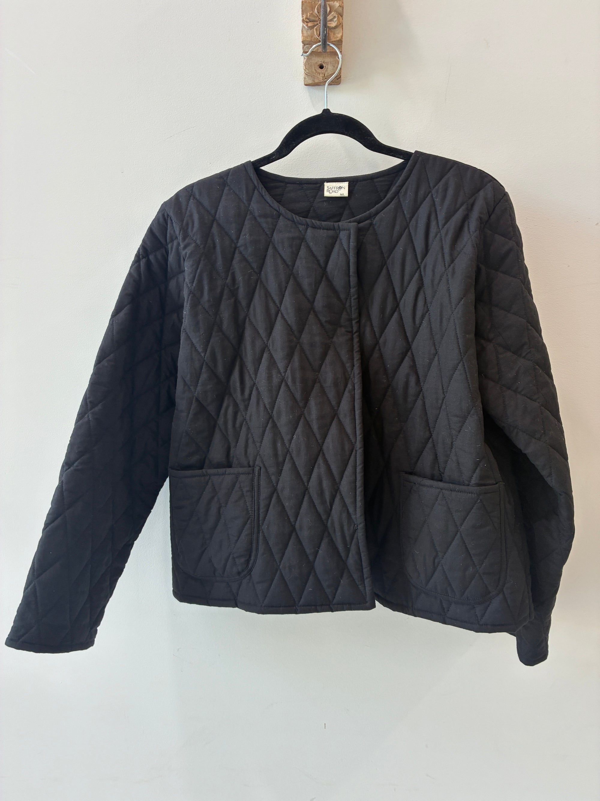 SAMPLE 1 | Black Quilted Jacket - Saffron Road