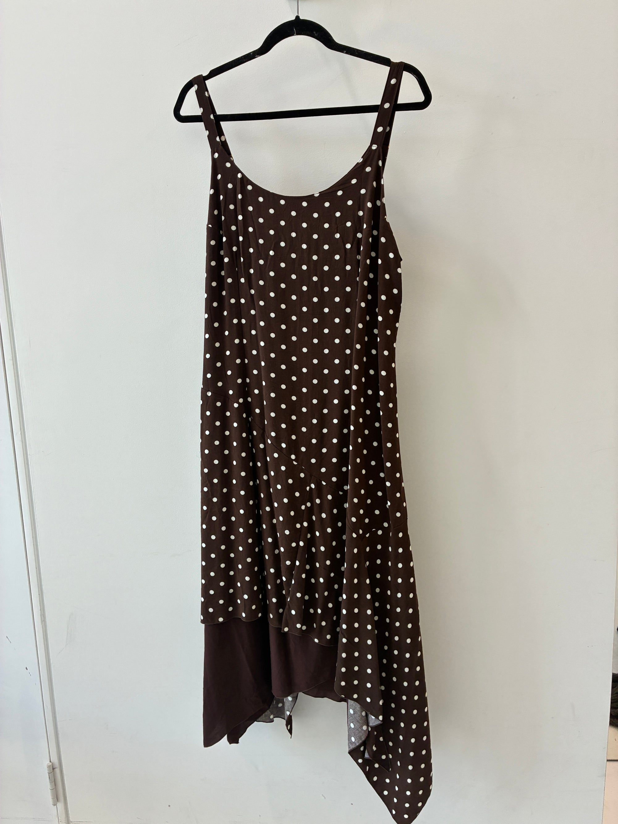 SAMPLE 9 | Double Dress in choc polka dot - Saffron Road