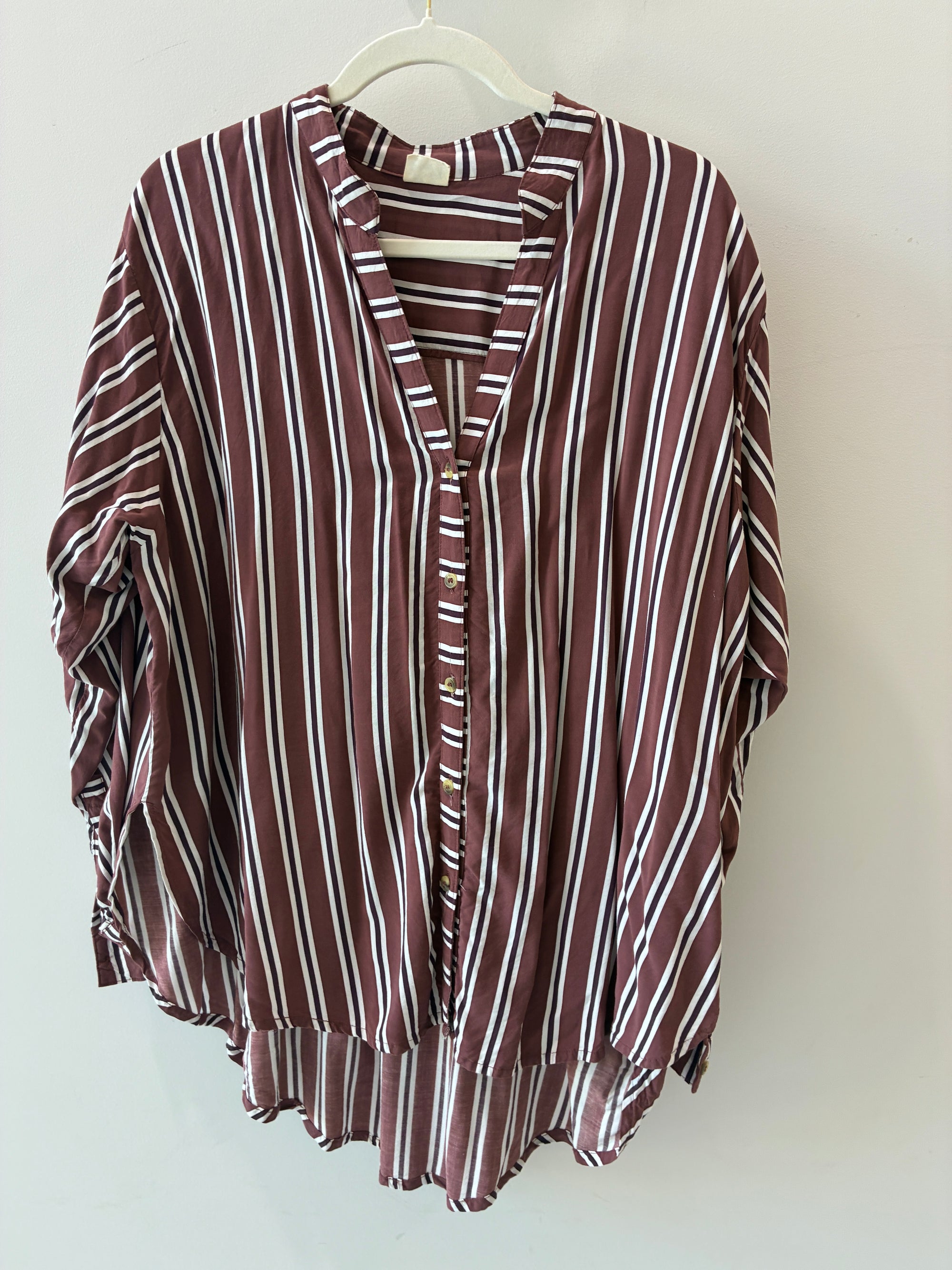 SAMPLE 31 | Manhattan Shirt in Choc Stripe - Saffron Road