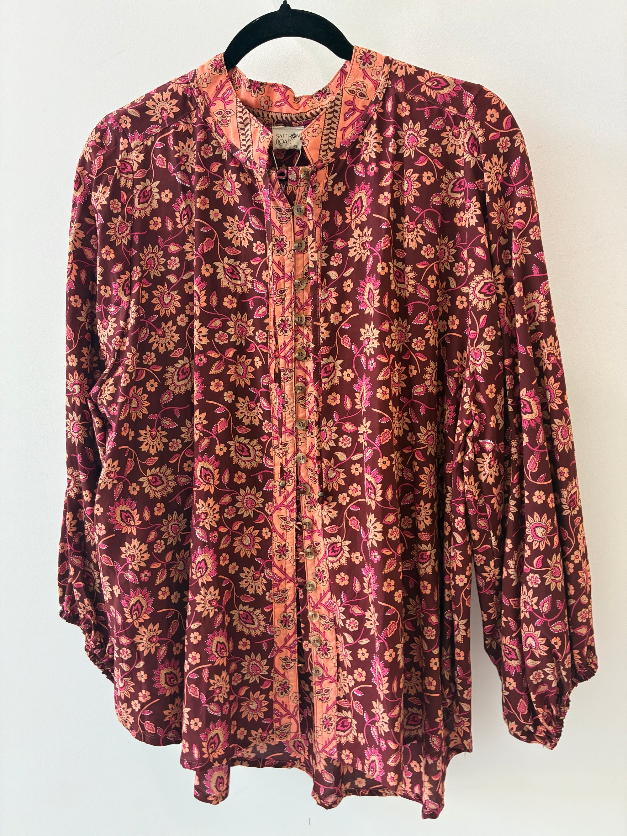 SAMPLE 32 | Luna Blouse in Vintage Wine Peach - Saffron Road
