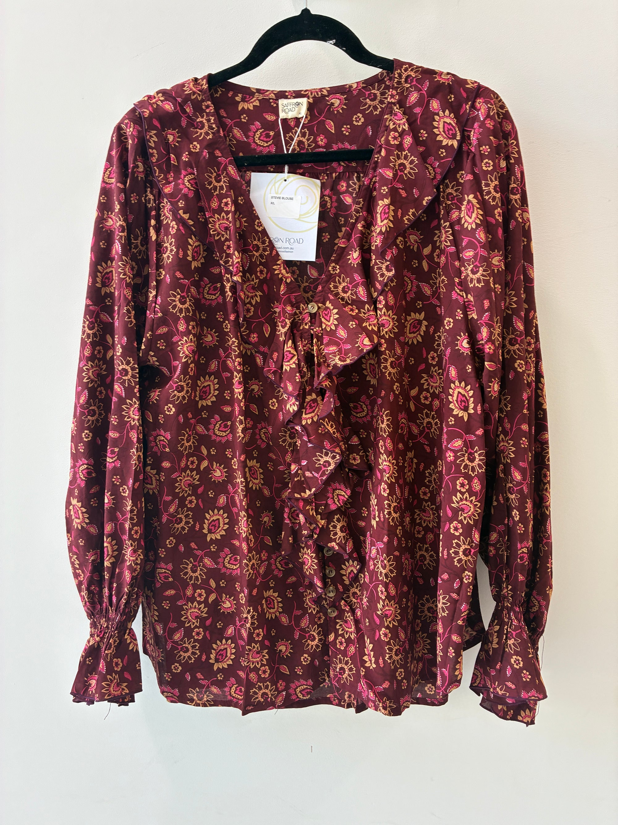 SAMPLE 33 | Stevie Blouse in Vintage Wine - Saffron Road