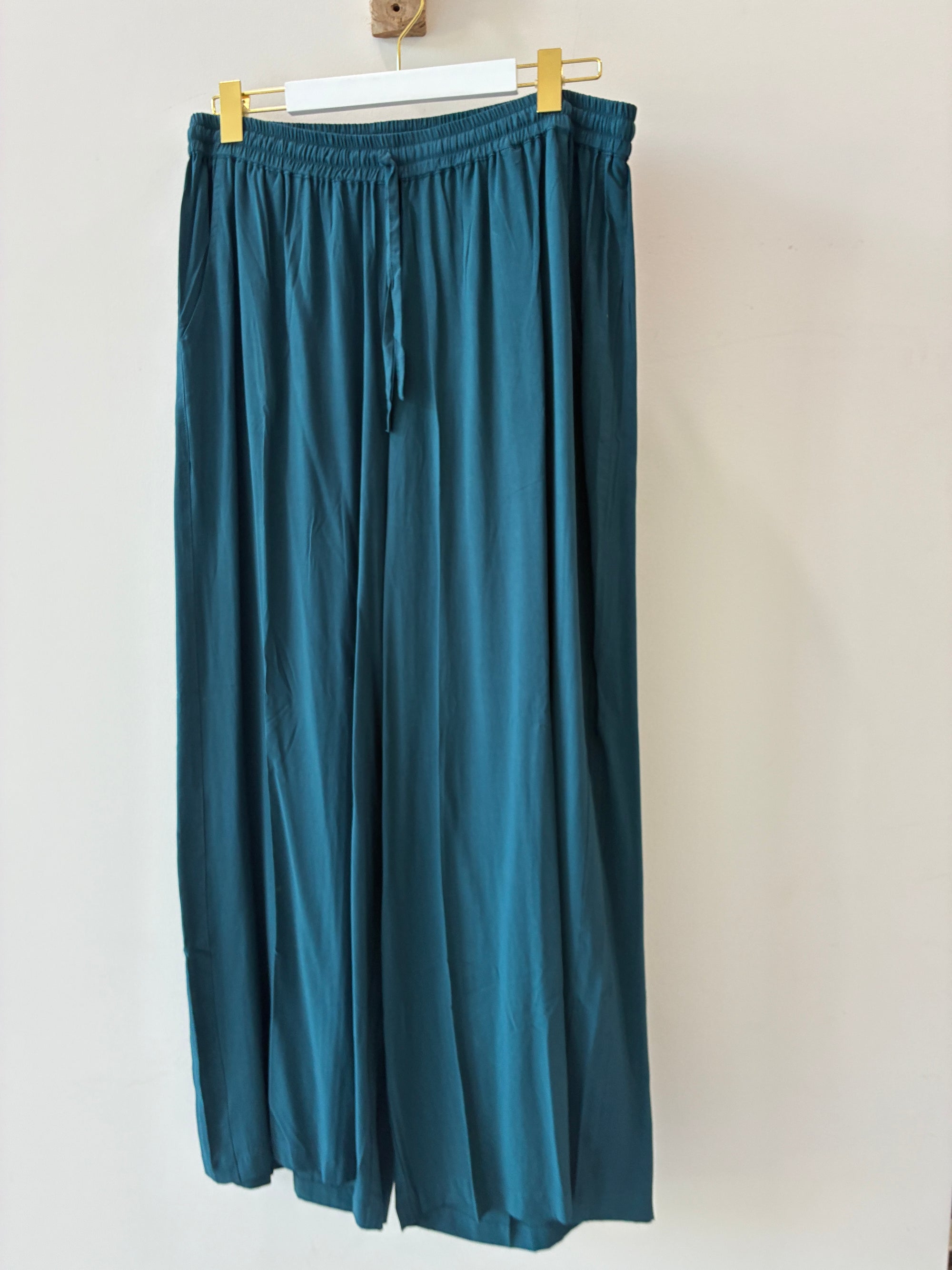 SAMPLE 36 | Border Pant in Teal rayon Voille - Saffron Road