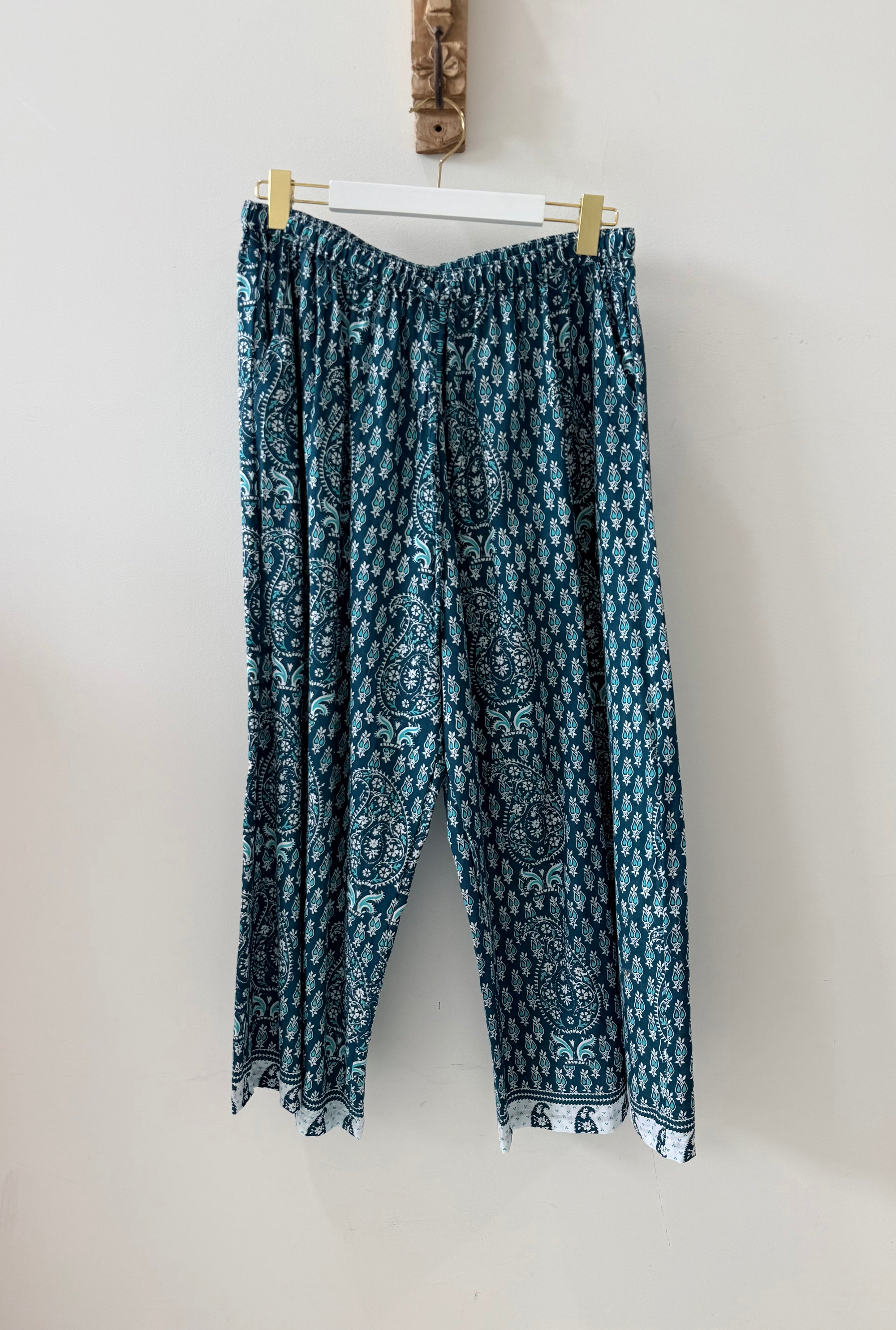SAMPLE 8 - Island Pant in Teal Block - Saffron Road