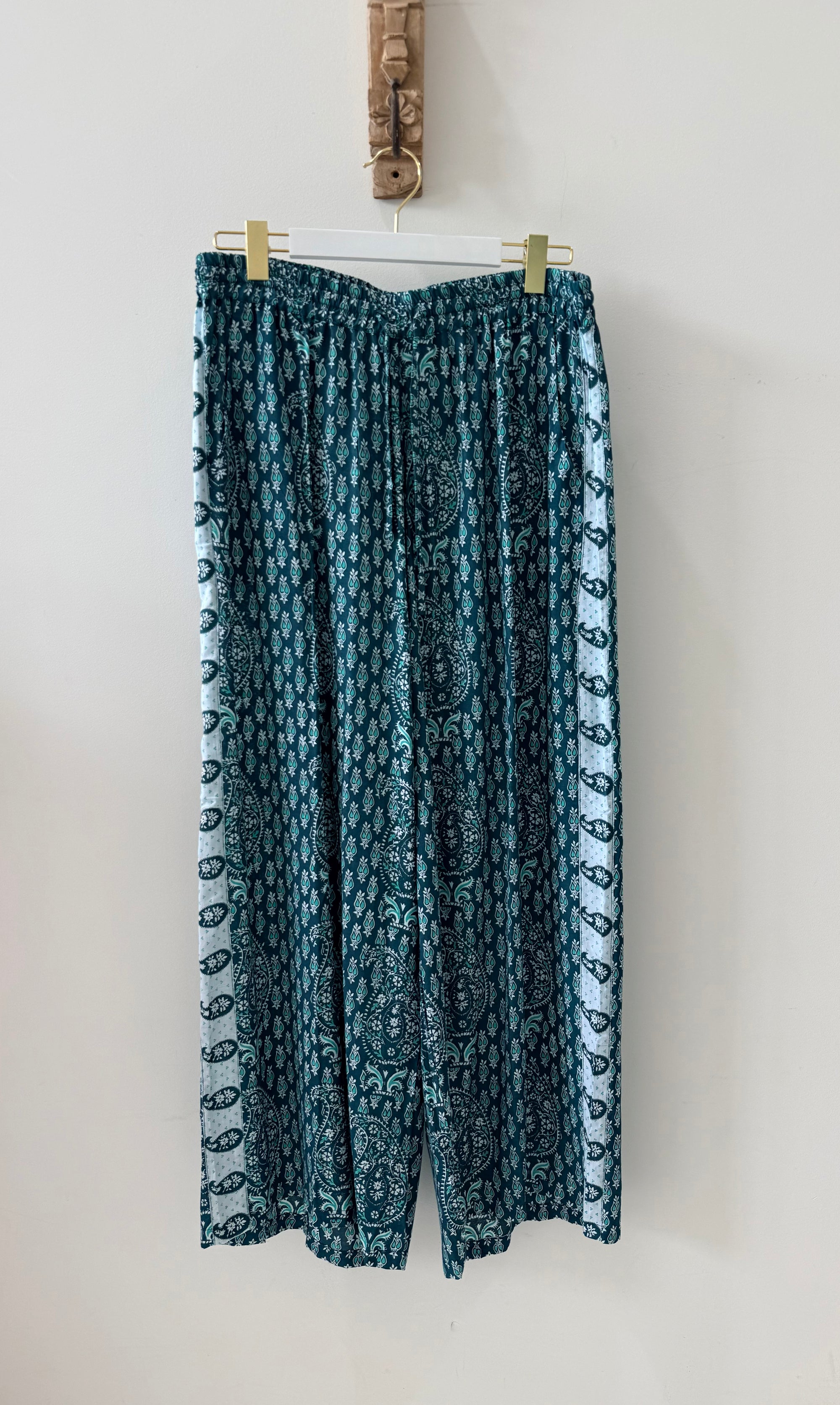 SAMPLE 9 - Border Pant in Teal Block - Saffron Road