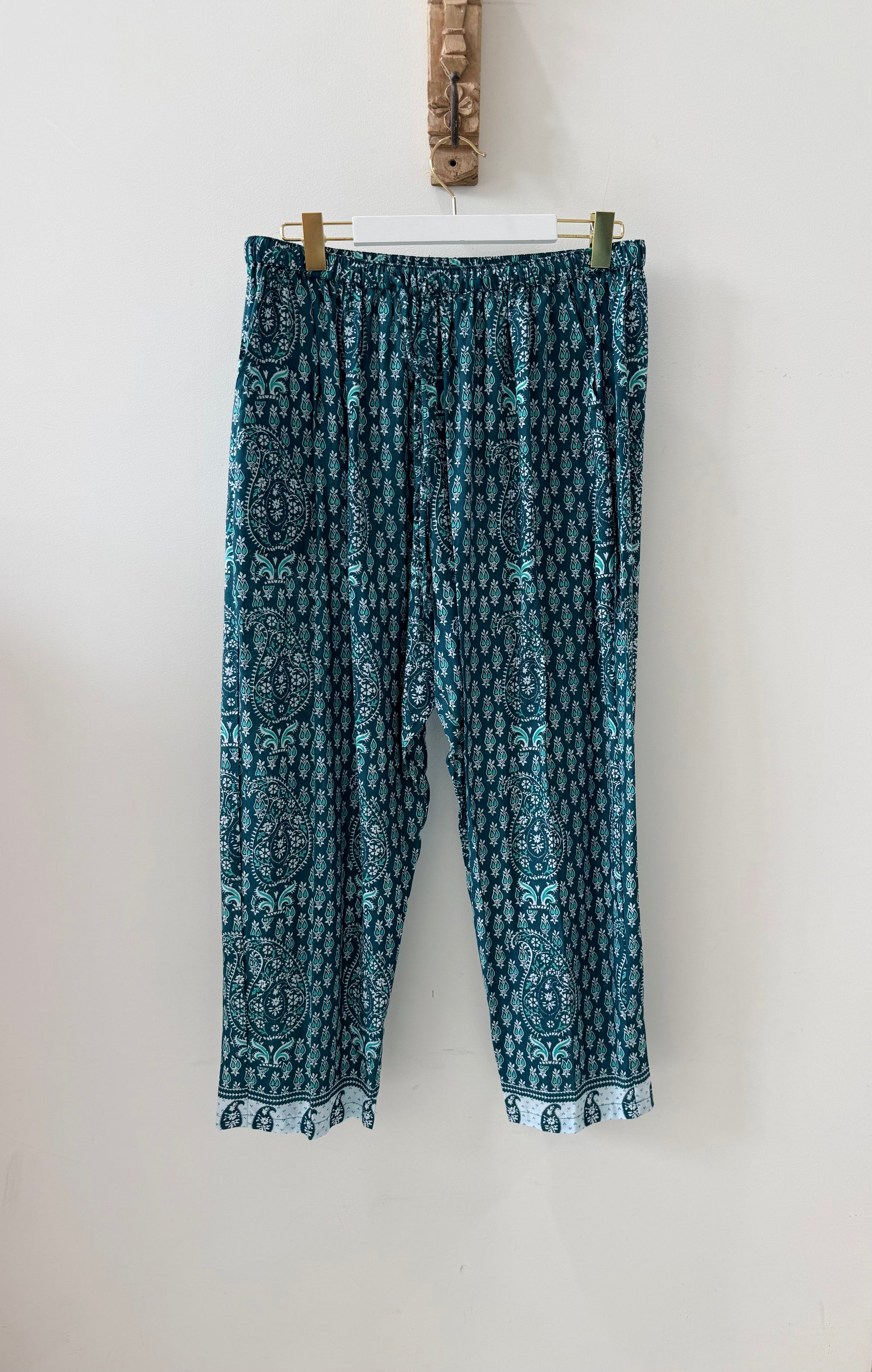 SAMPLE 10 - Slouch Pant in Teal Block - Saffron Road