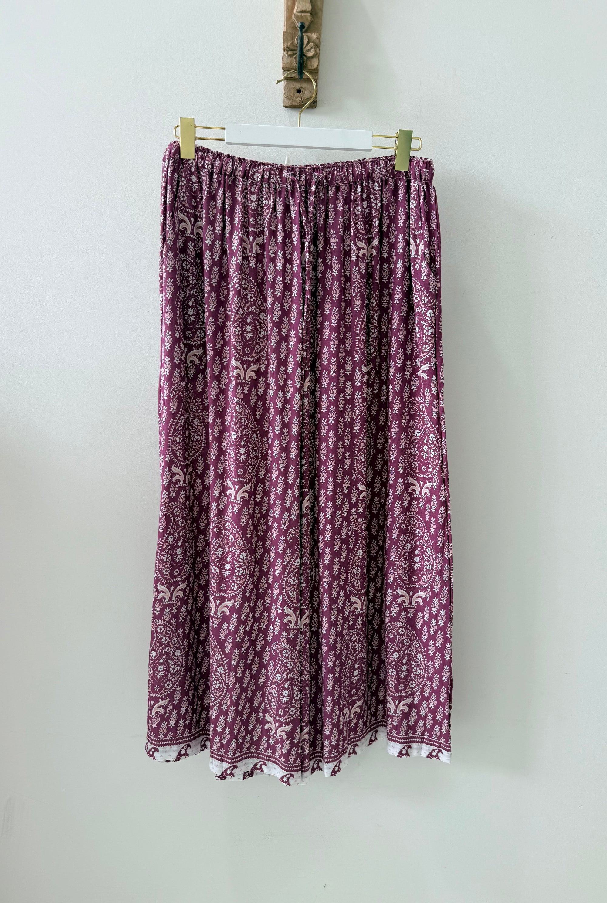 SAMPLE 12 - Island Pant in Berry Block - Saffron Road