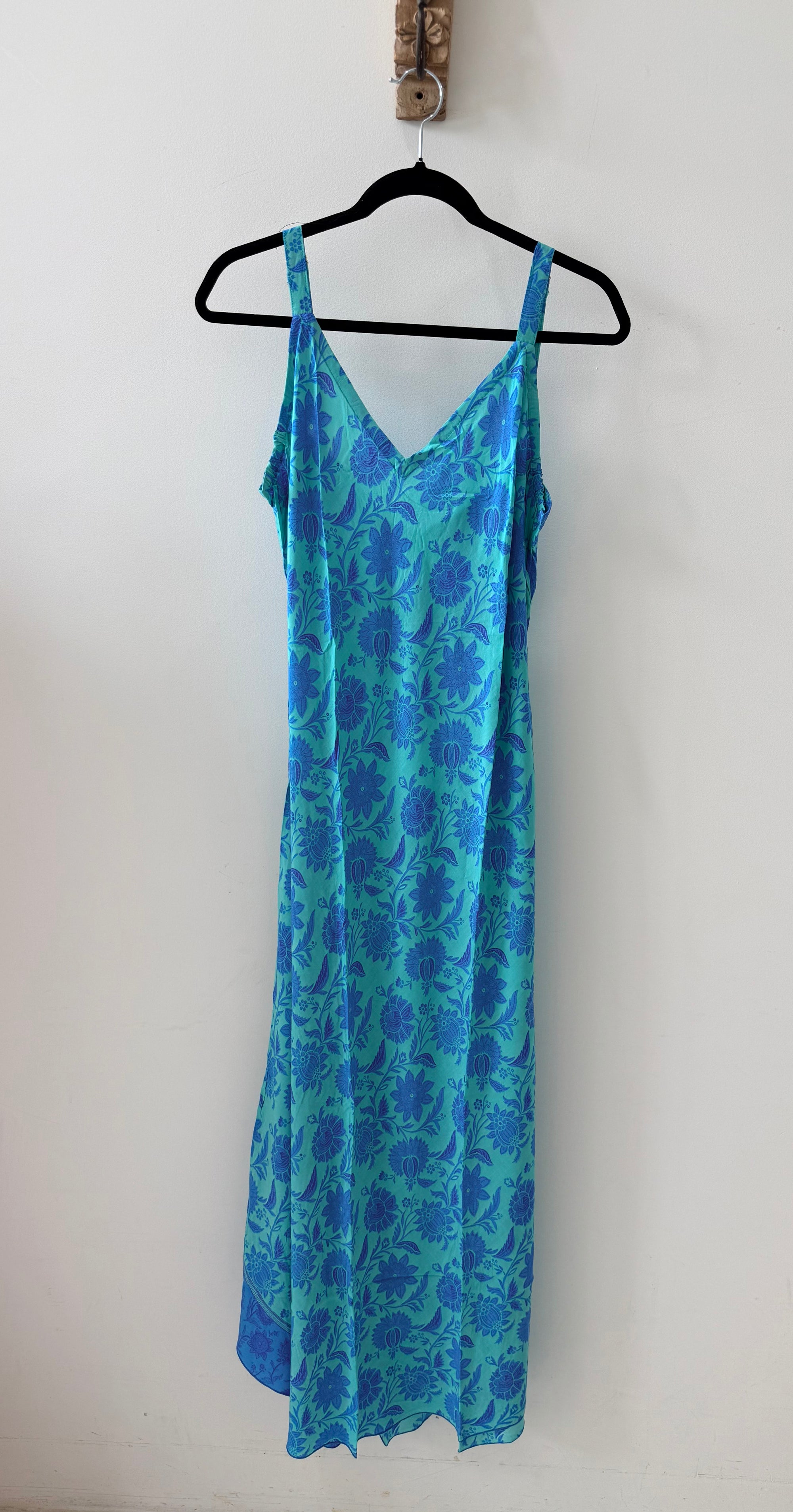 SAMPLE 19 - Bias Slip Dress in Marine Mosaic - Saffron Road