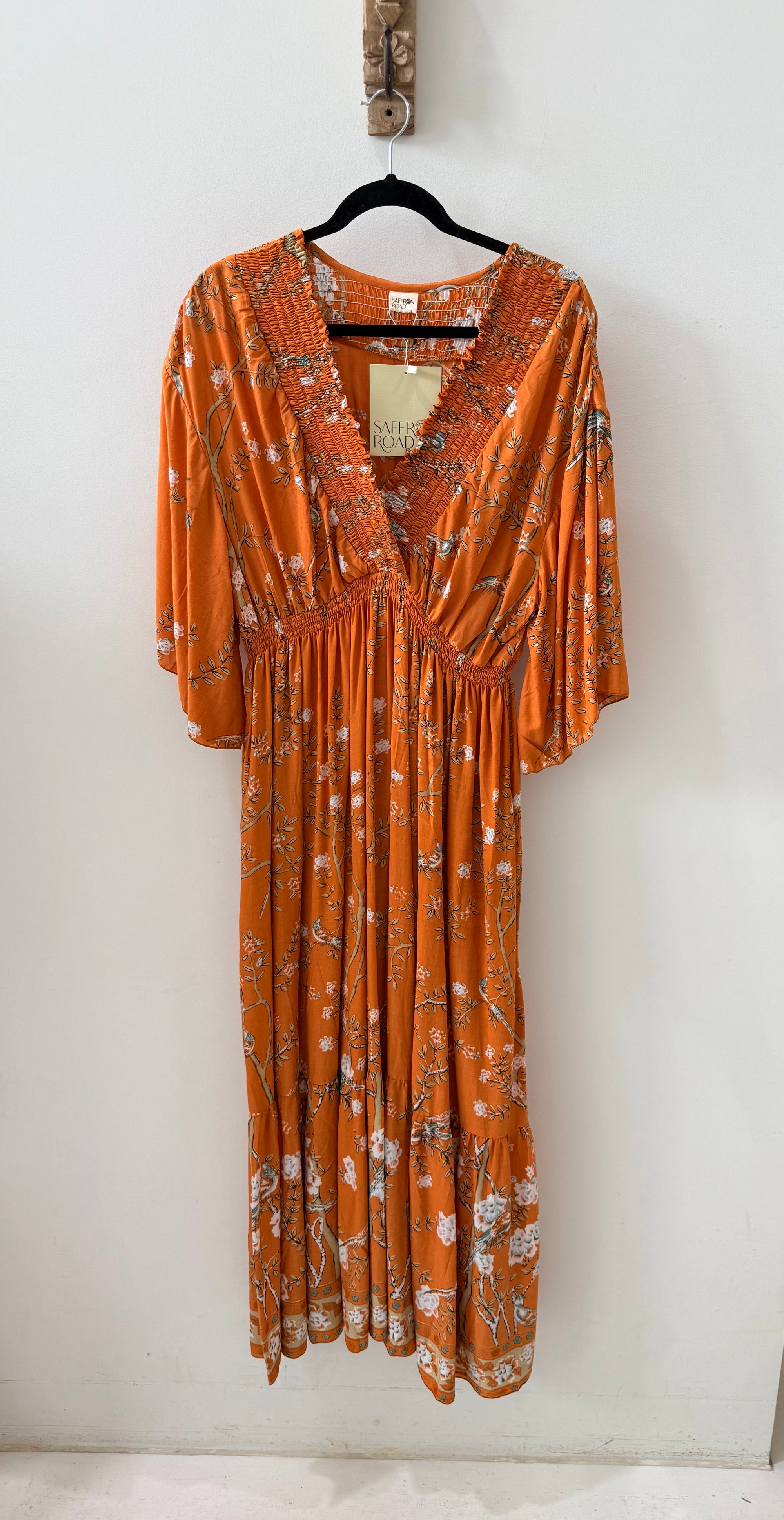 SAMPLE 33 - Barcelona Dress in Lovebird Orange - Saffron Road