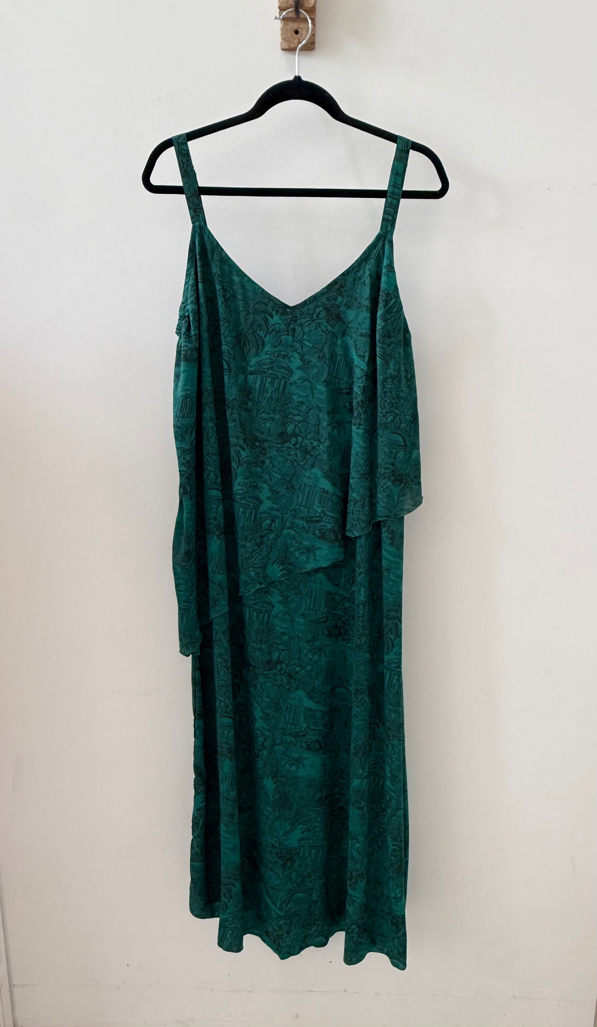 SAMPLE 46 - Layered Slip Dress in Enchanted Green - Saffron Road