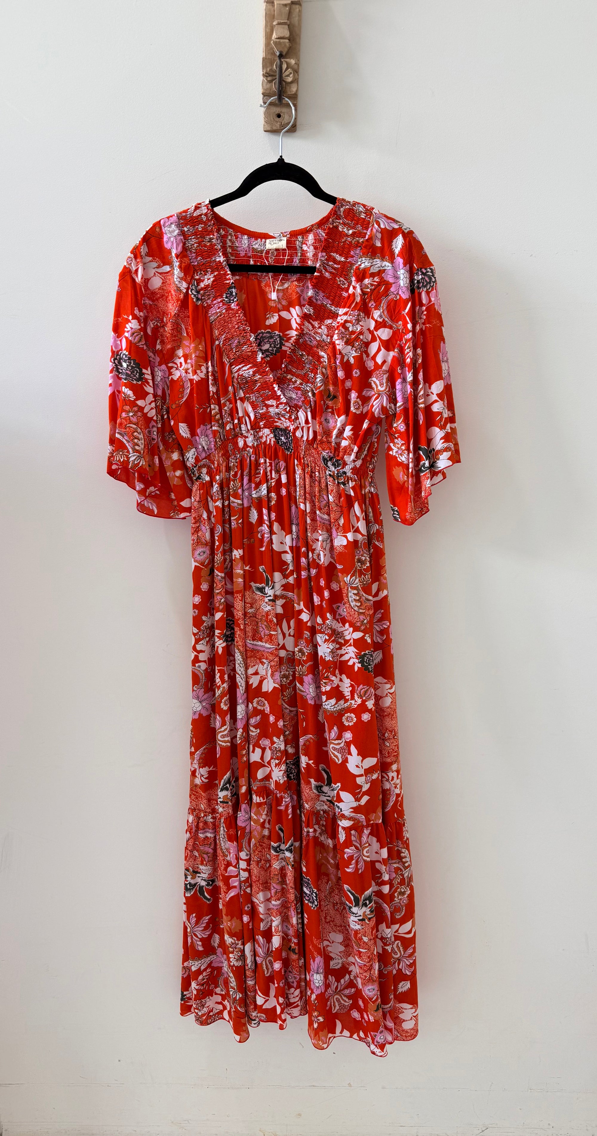 SAMPLE 34 - Barcelona Dress Long Sleeve in Chilli - Saffron Road