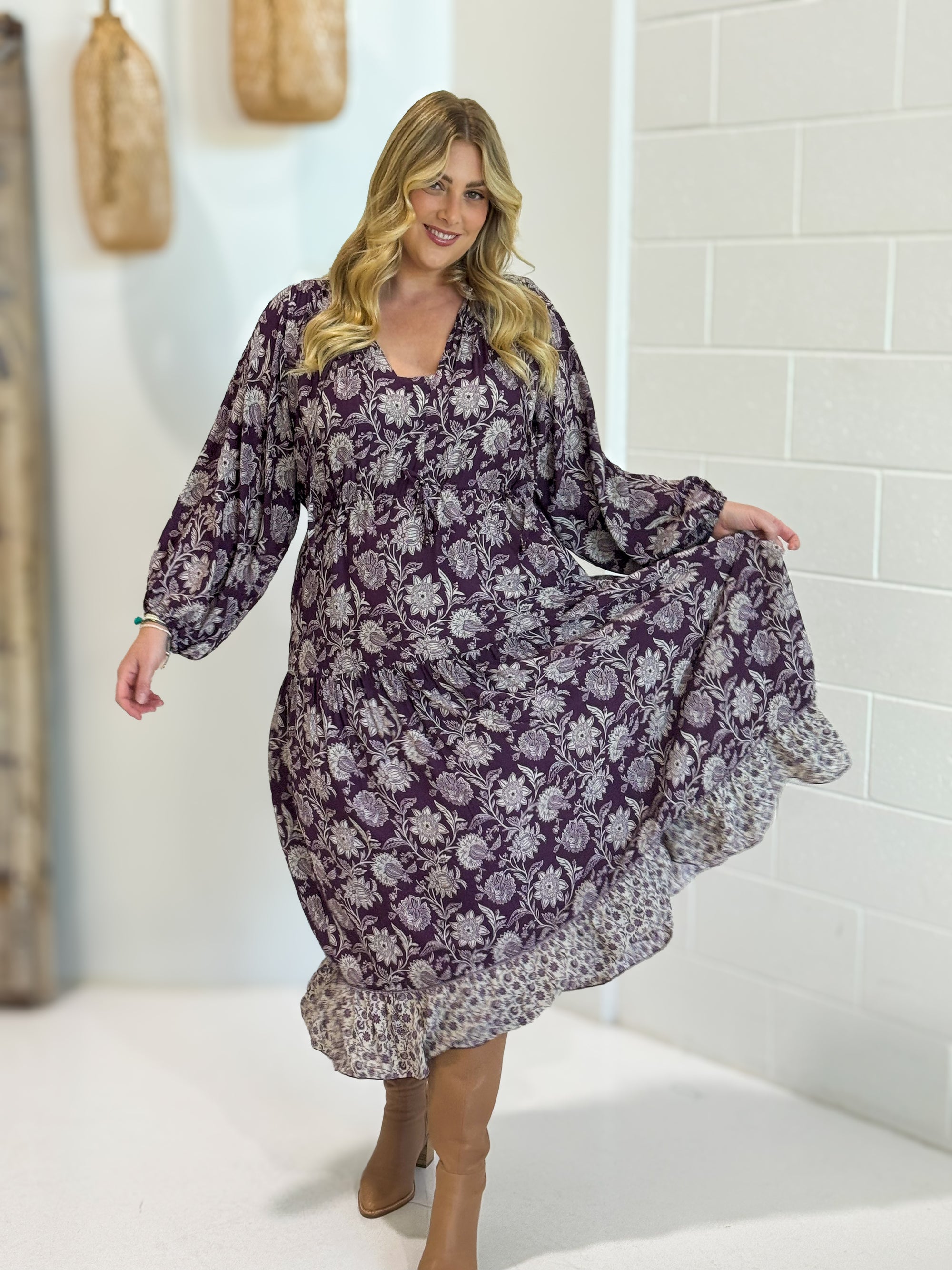 Joanie Dress | Wild Grape - Saffron Road