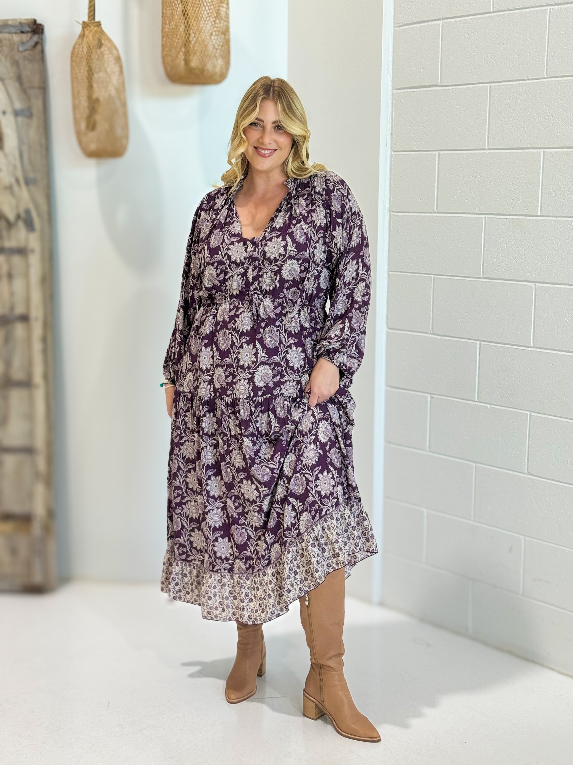 Joanie Dress | Wild Grape - Saffron Road