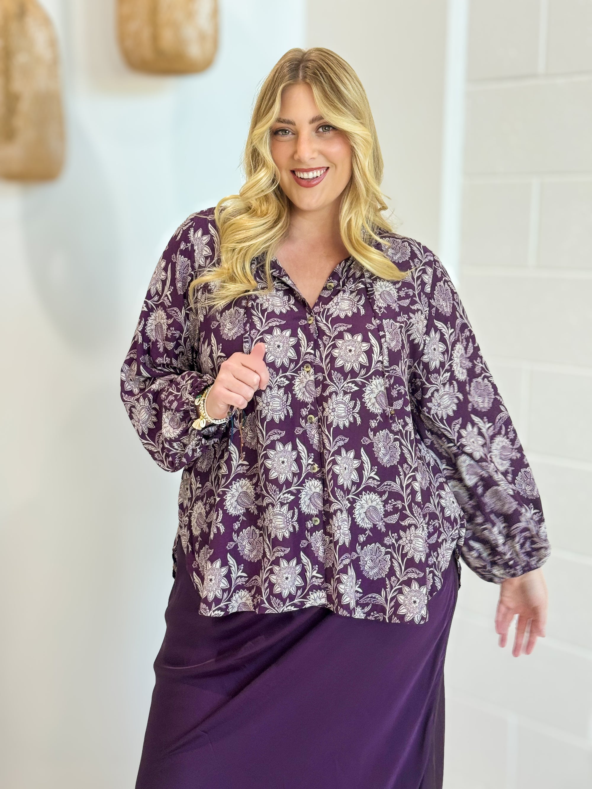 Luna Blouse | Wild Grape - Saffron Road