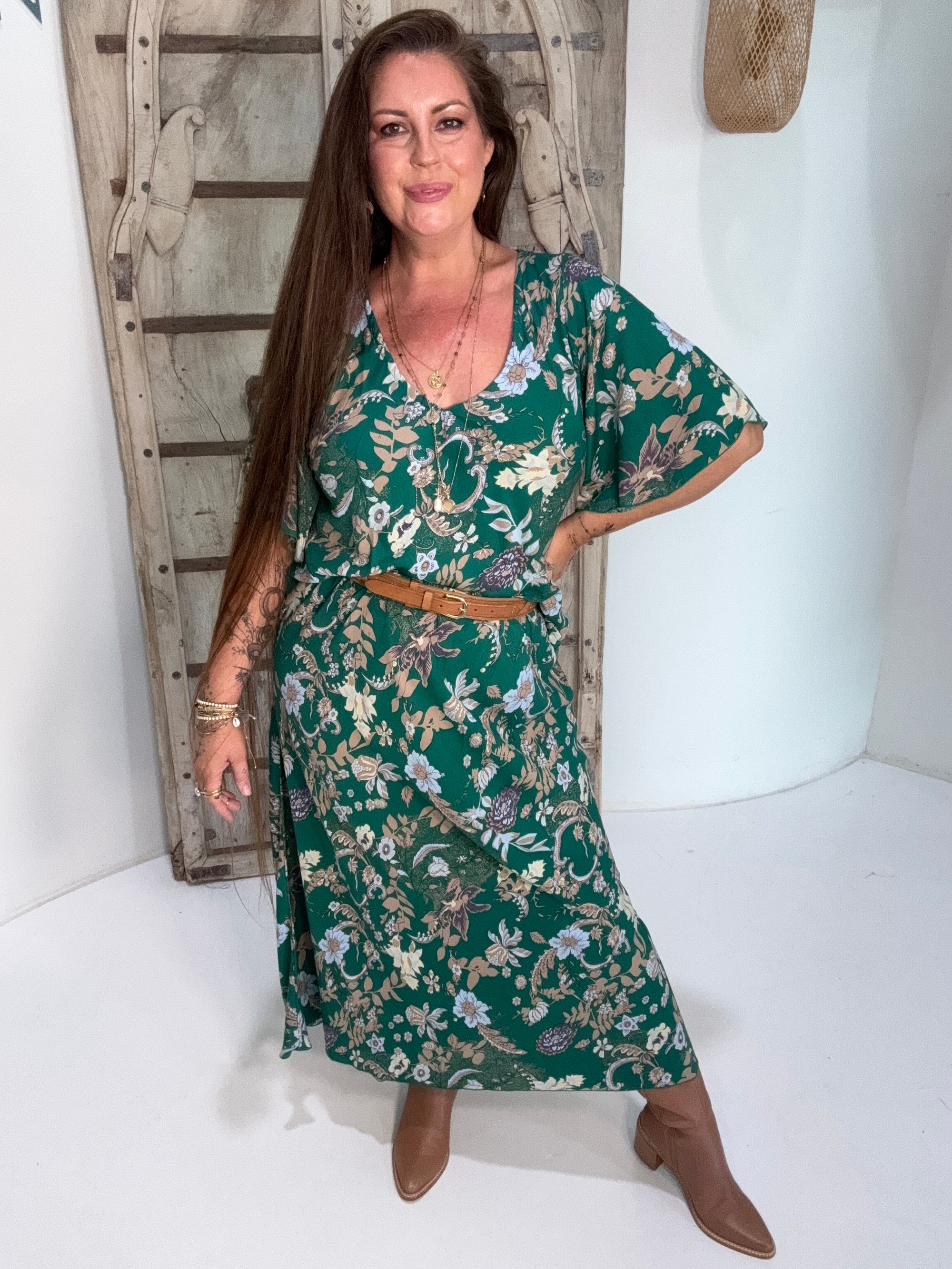 Violet Skirt | Midnight Garden Green - Saffron Road