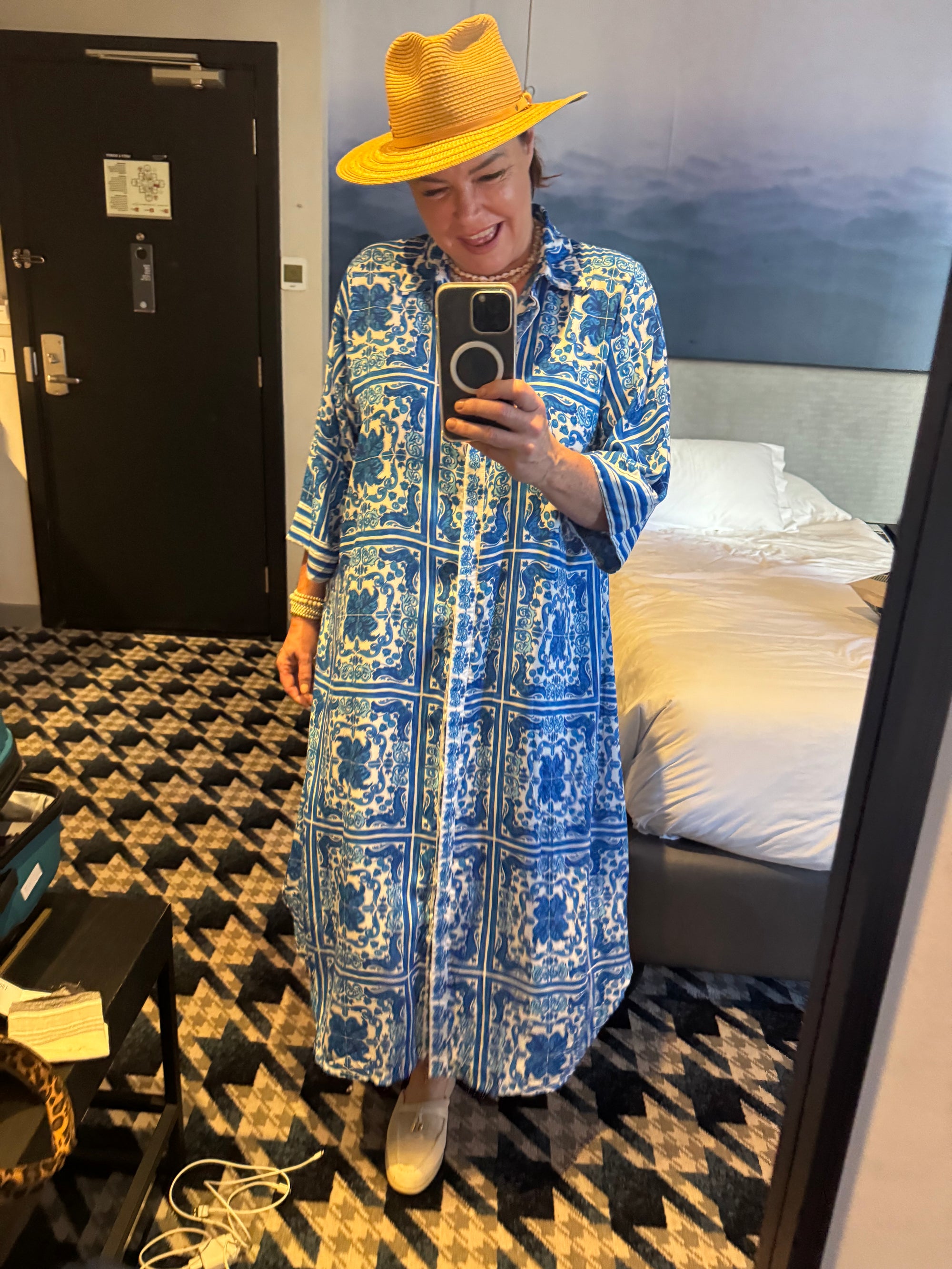 Shirt Dress | Amalfi Blue - Saffron Road