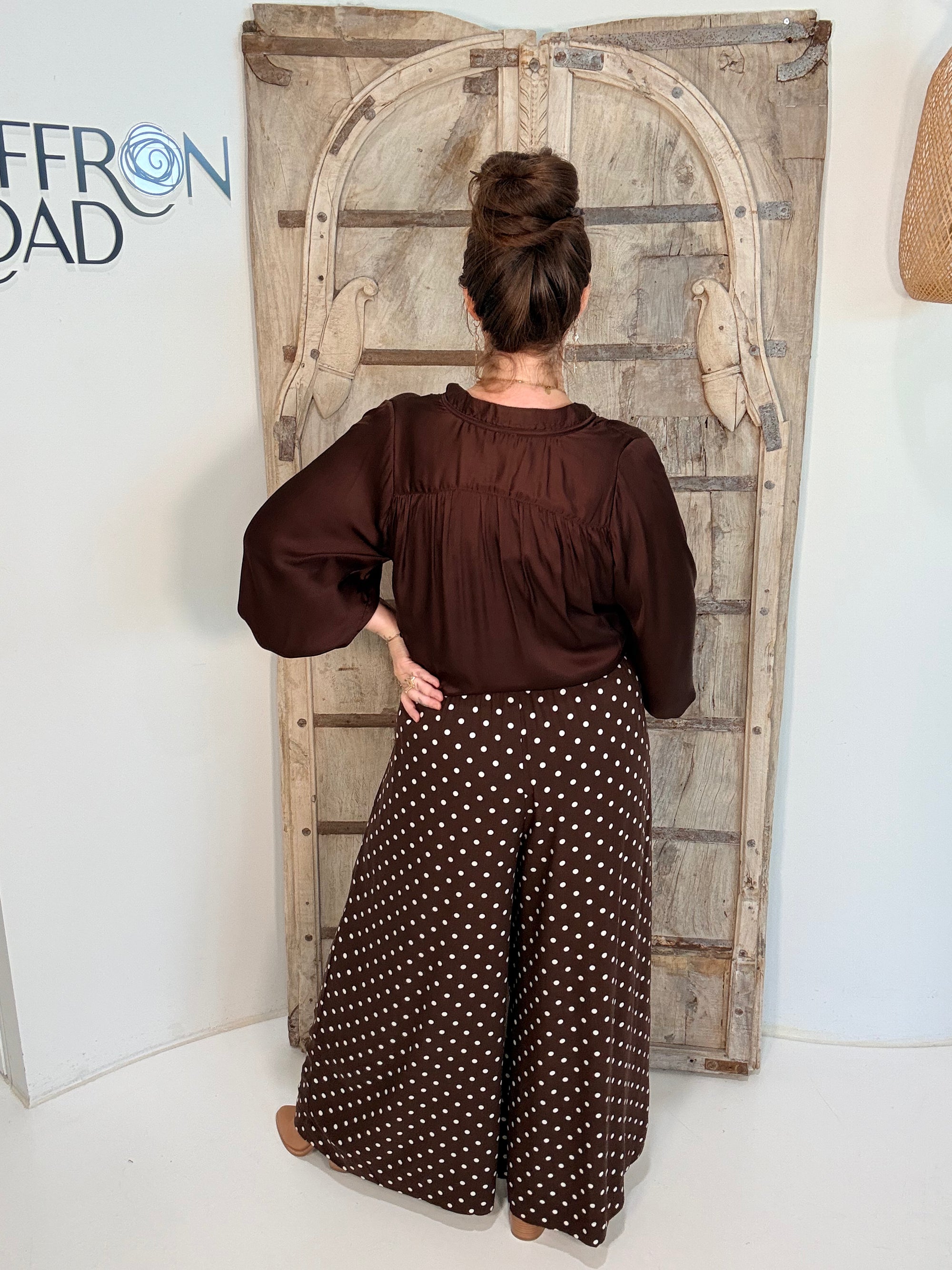 Palazzo Pant | Polka Dot - Saffron Road