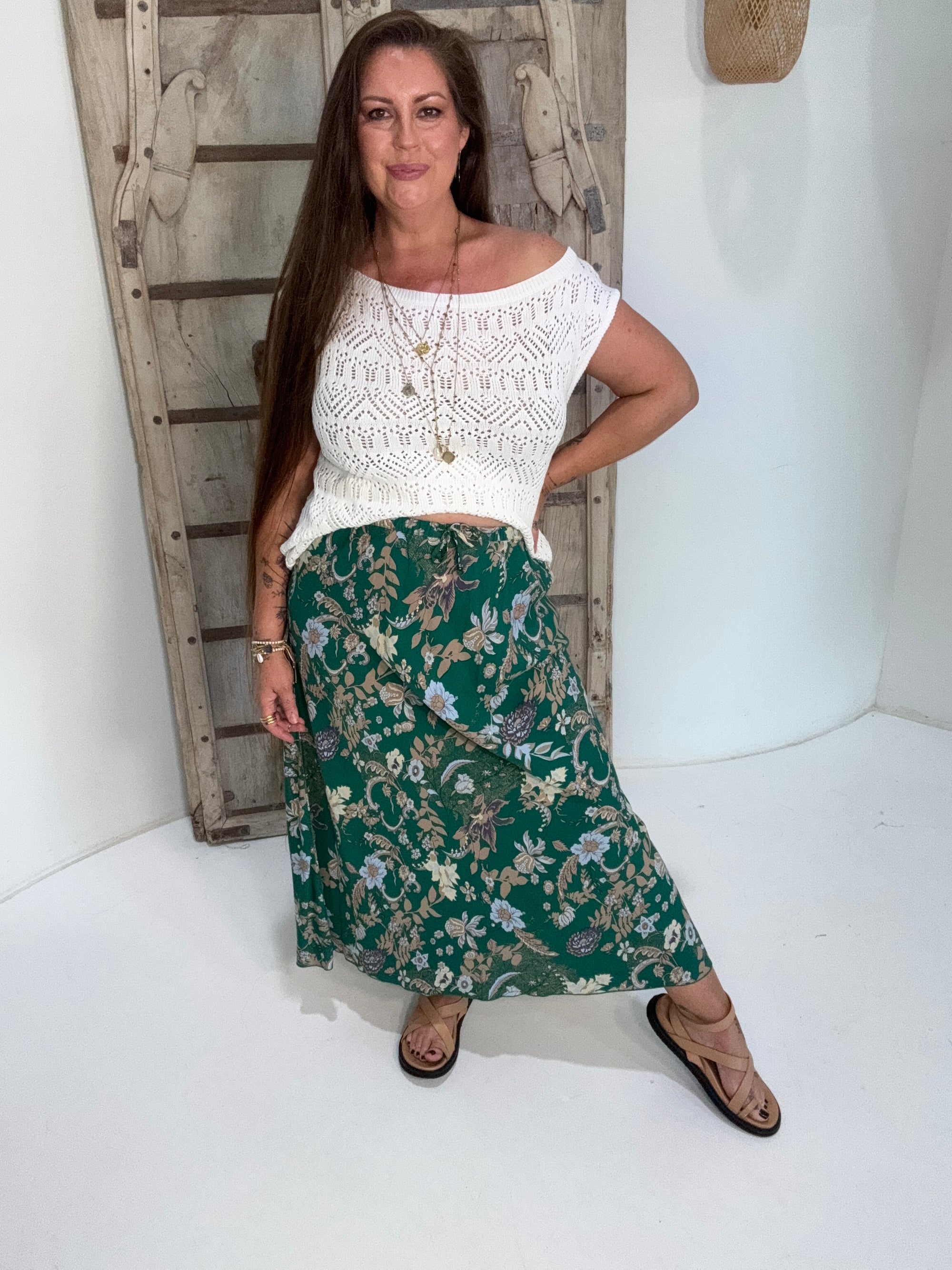 Paloma Cloudweave Knitted Top | Ecru - Saffron Road