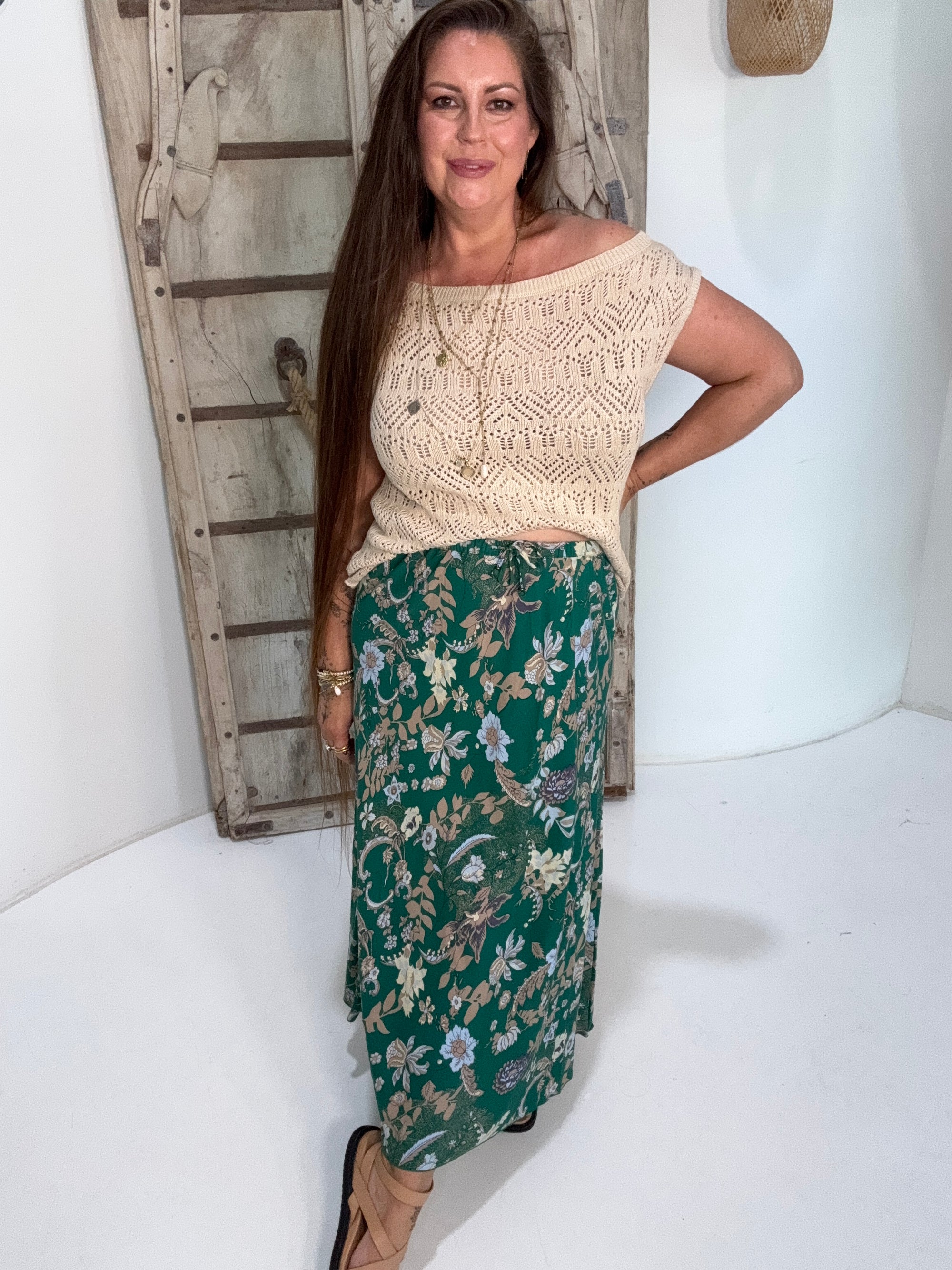 Paloma Cloudweave Knit Top | Natural - Saffron Road