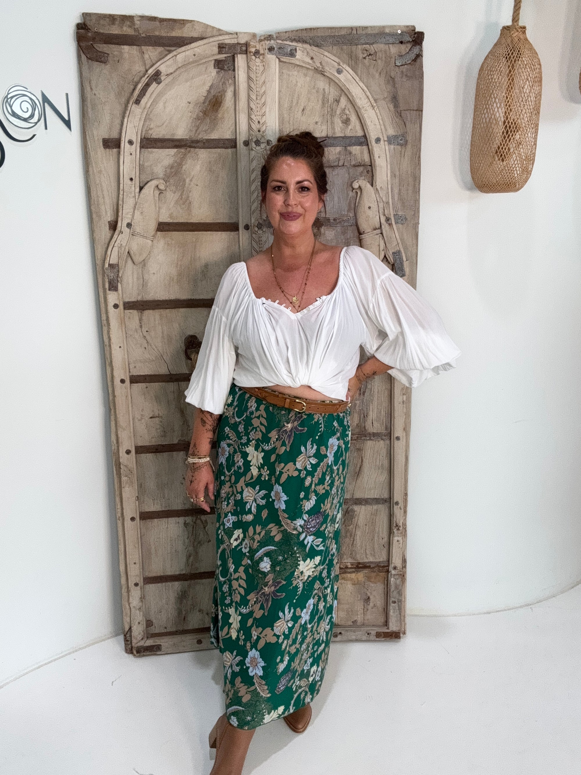 Violet Skirt | Midnight Garden Green - Saffron Road