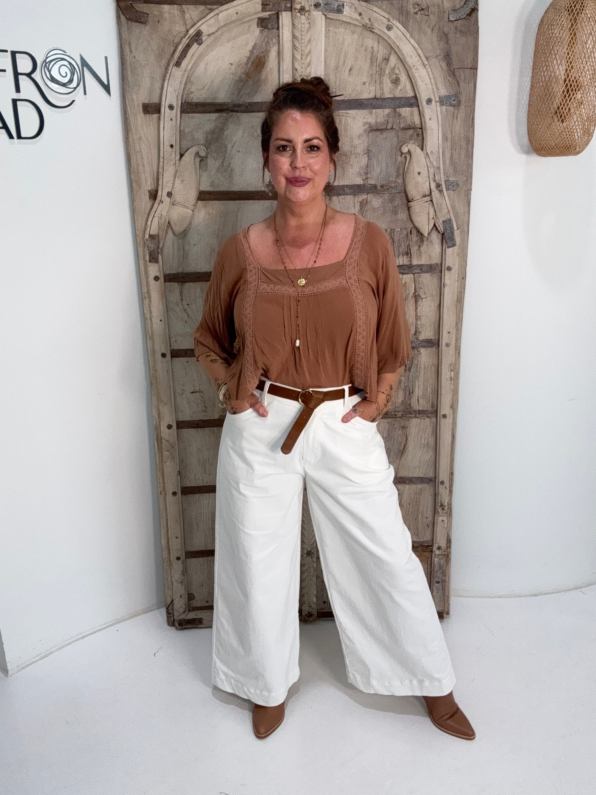 Signature Jeans | Cord | Ecru - Saffron Road