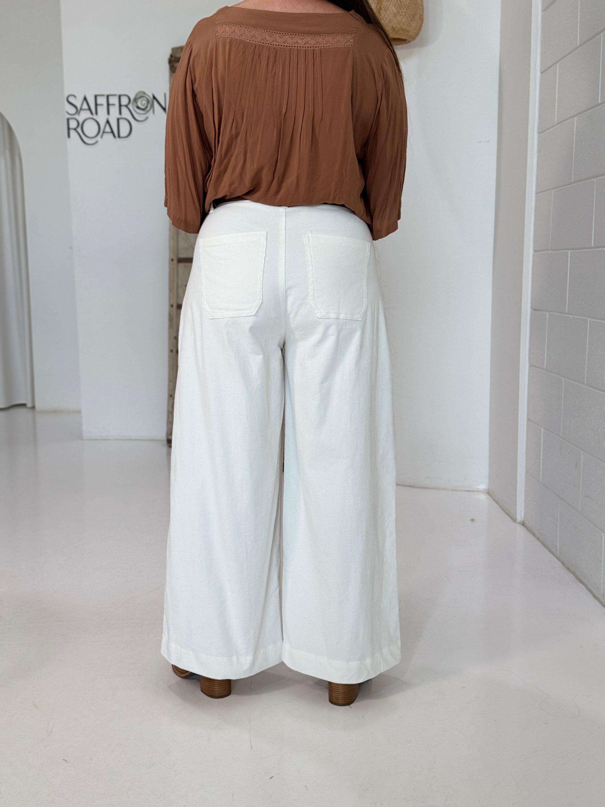 Signature Jeans | Cord | Ecru - Saffron Road