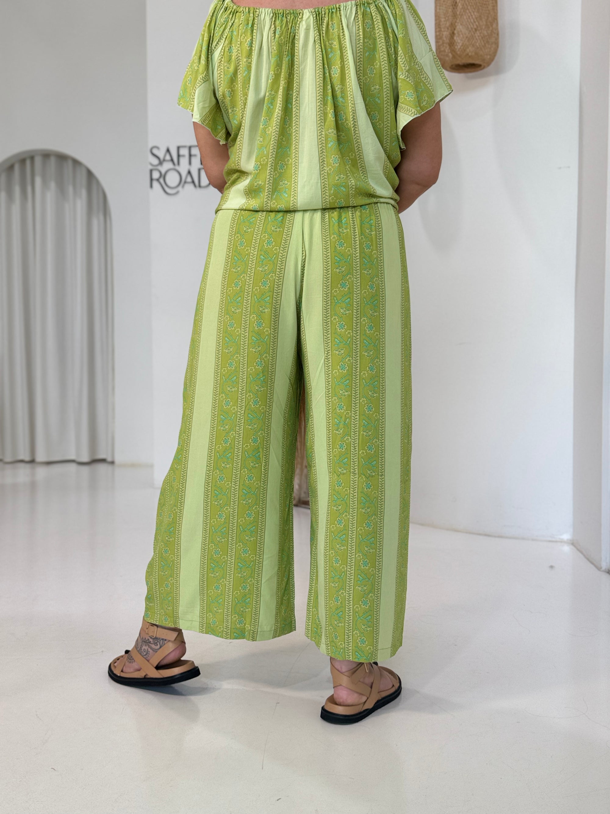 Island Pant | Festival Lime - Saffron Road