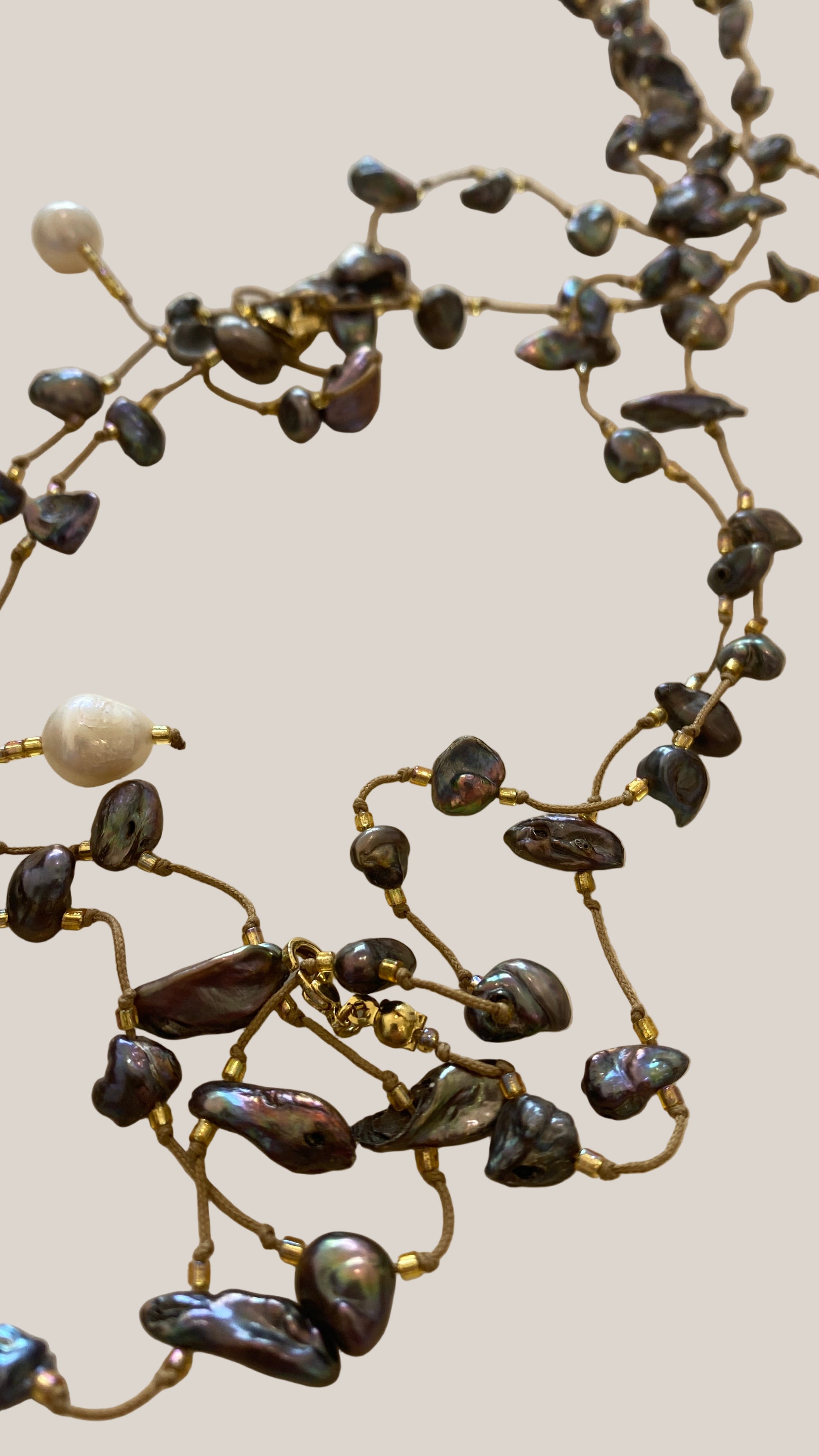 Necklace 19 | LONG - Freshwater Baroque Pearls - Saffron Road