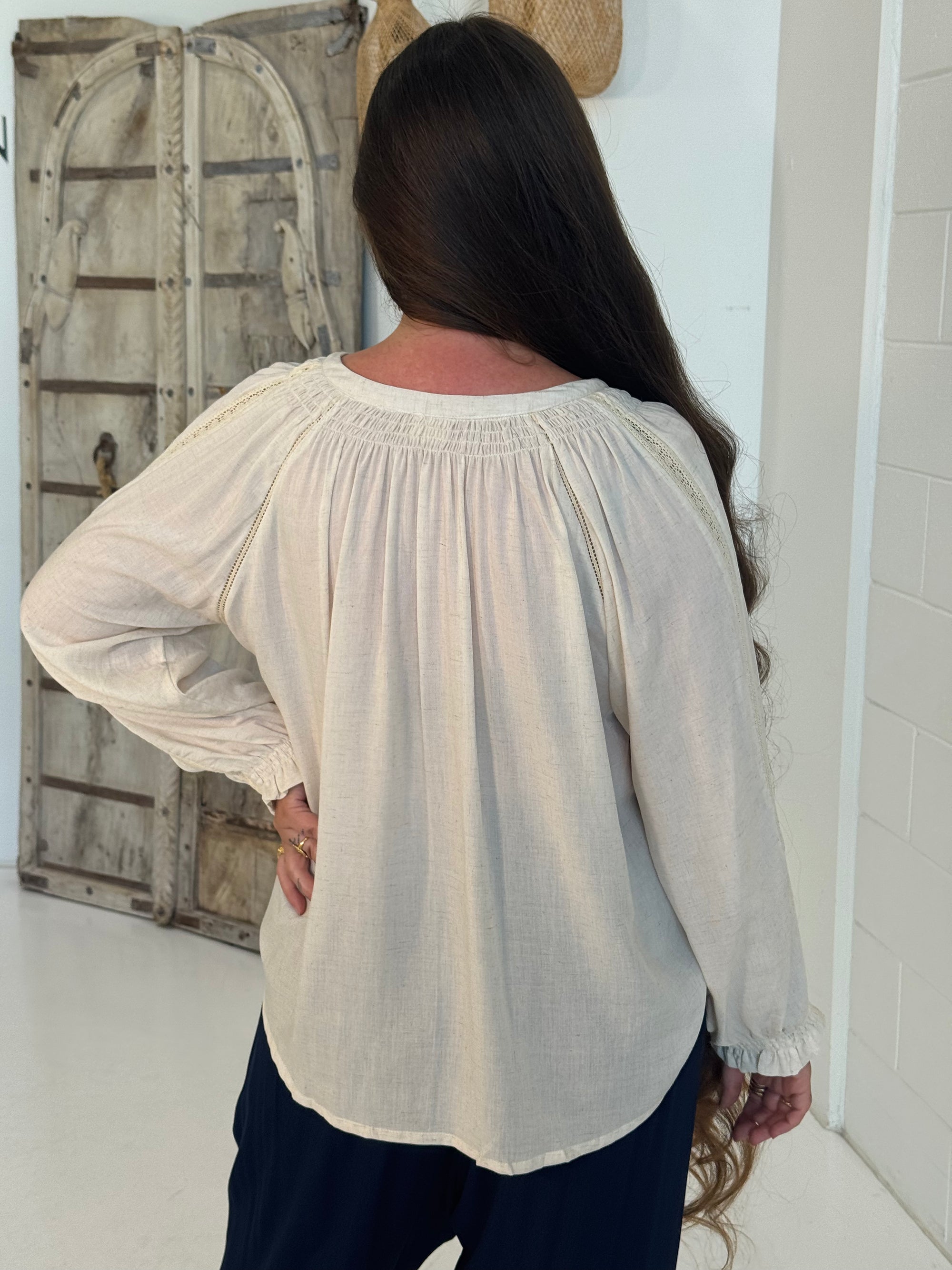 Phoebe Blouse | Natural - Saffron Road
