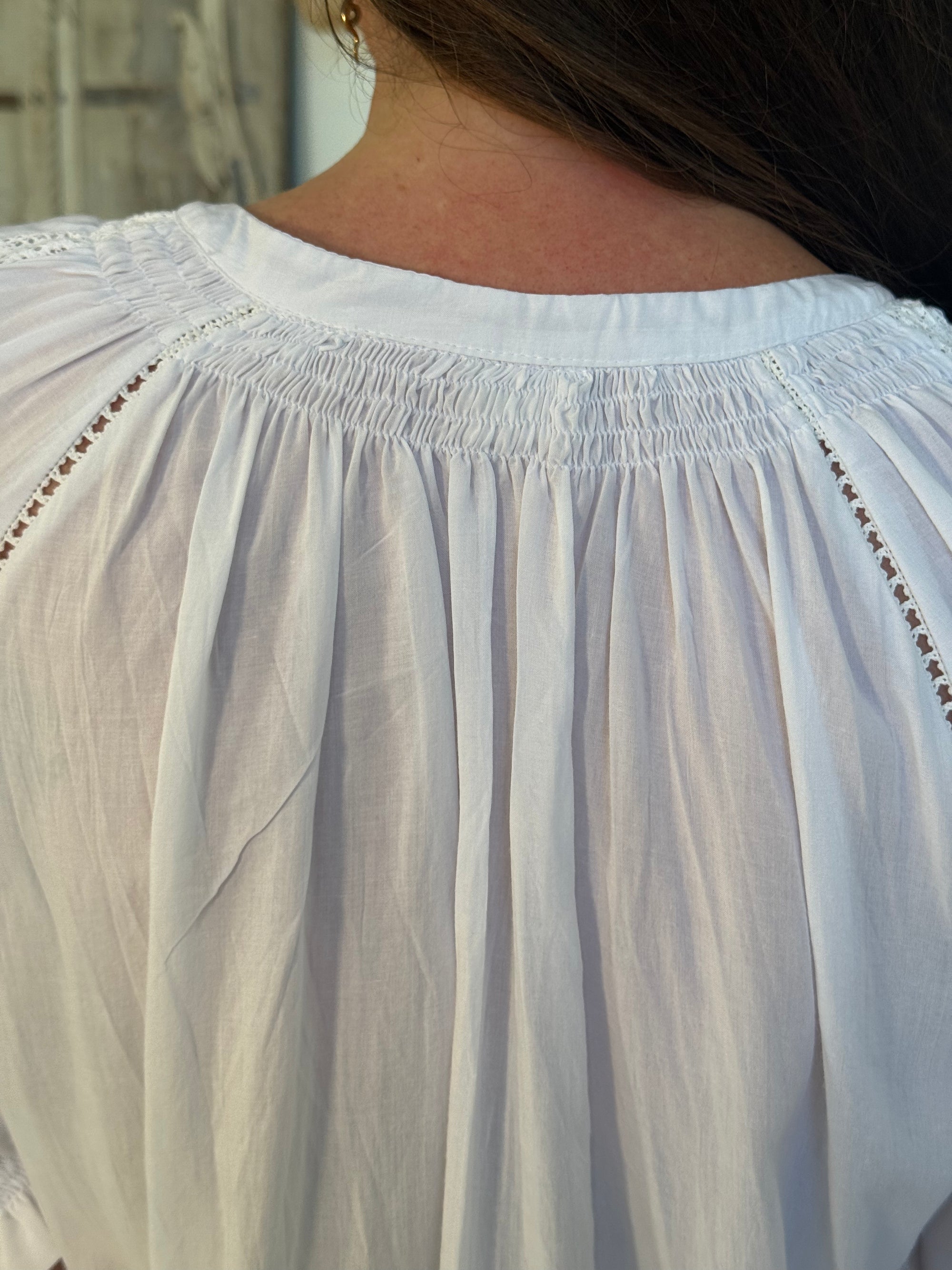 Phoebe Blouse | White - Saffron Road