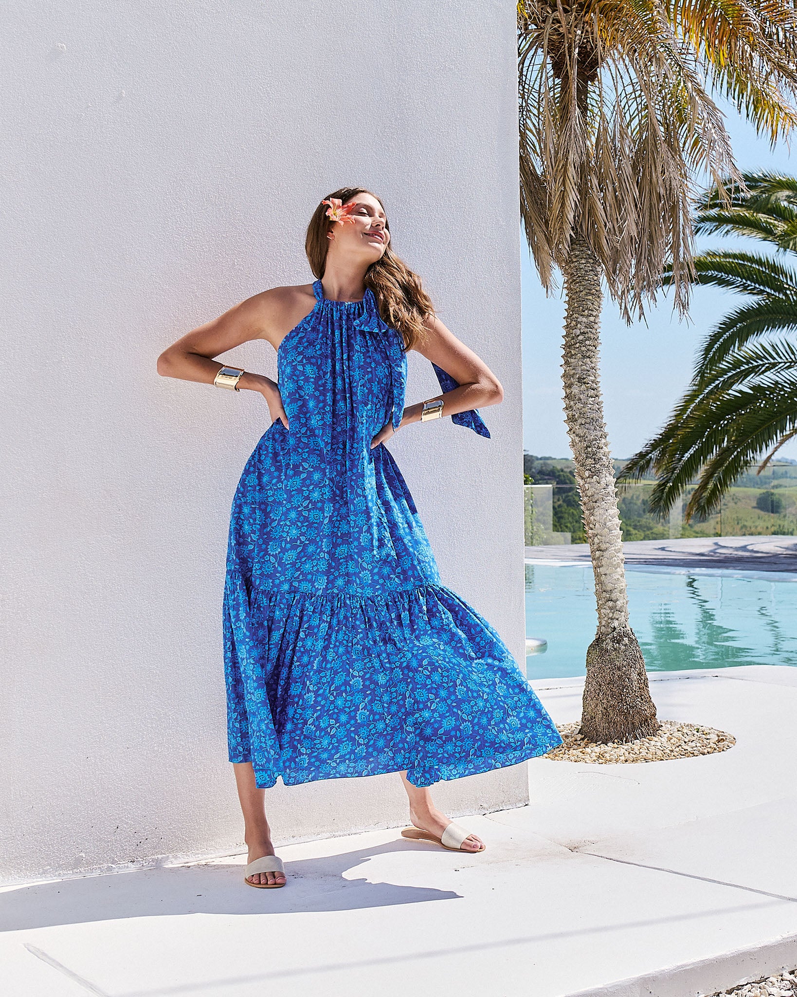 Resort Dress | Blue Hawaii - Saffron Road